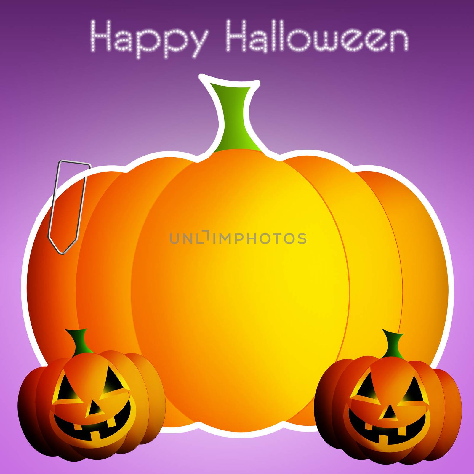 Happy Halloween with pumpkins