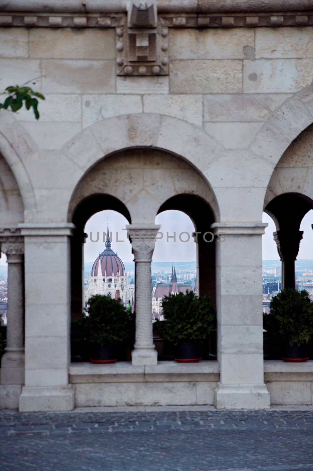 View of Hungarian parliament in Budapest city