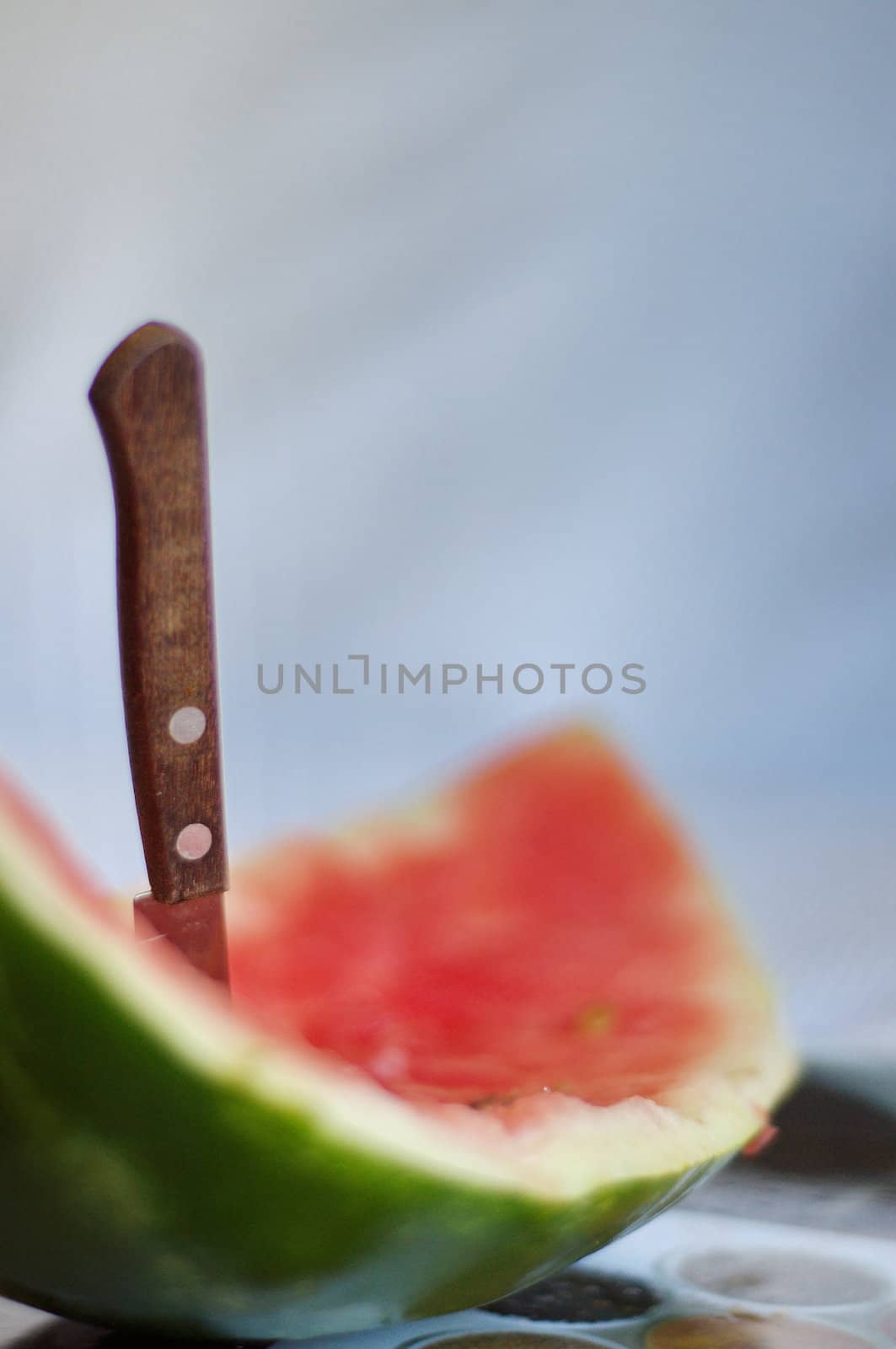 A slice of watermelon eaten