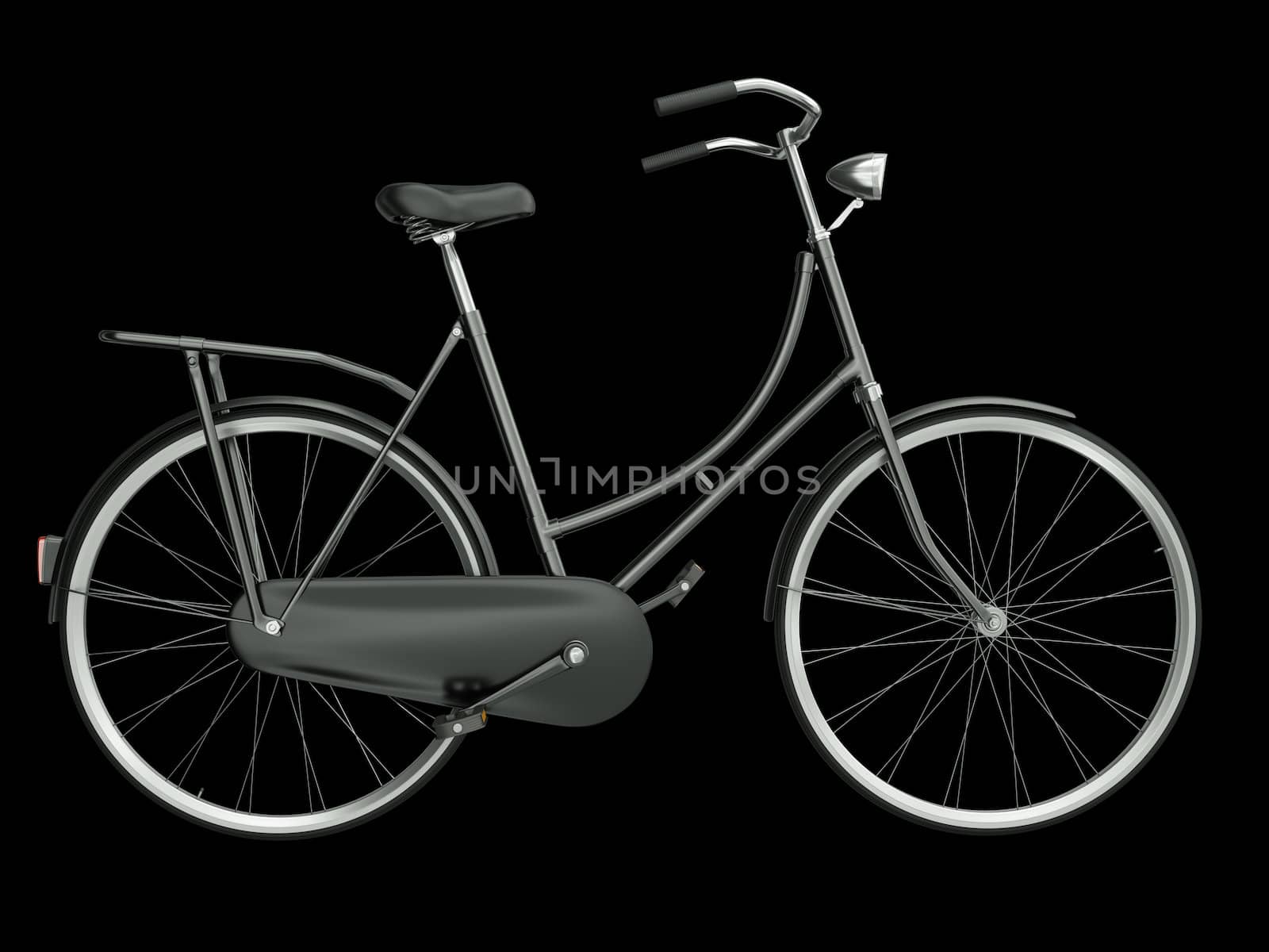 Black bicycle by bayberry