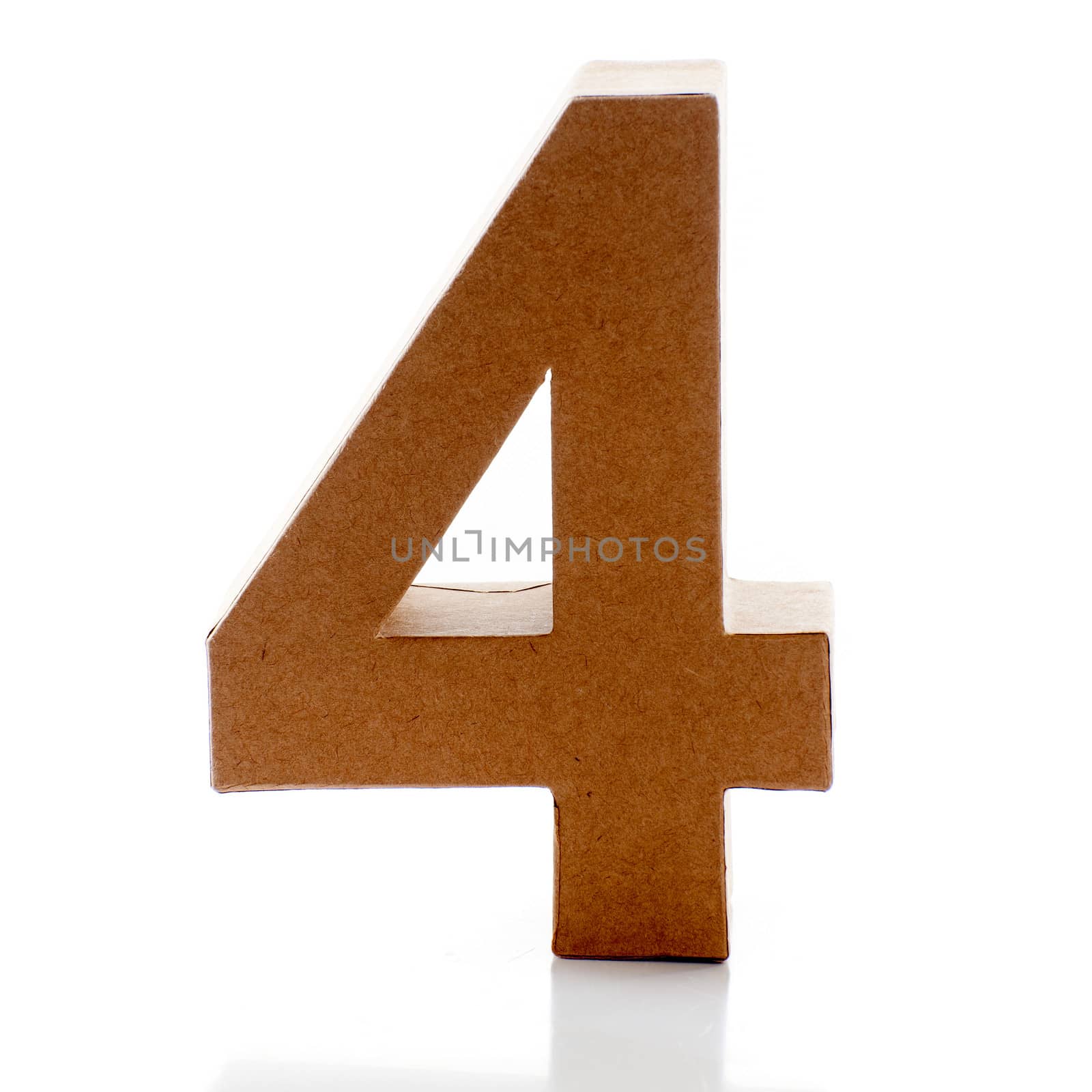 Number four on a white background