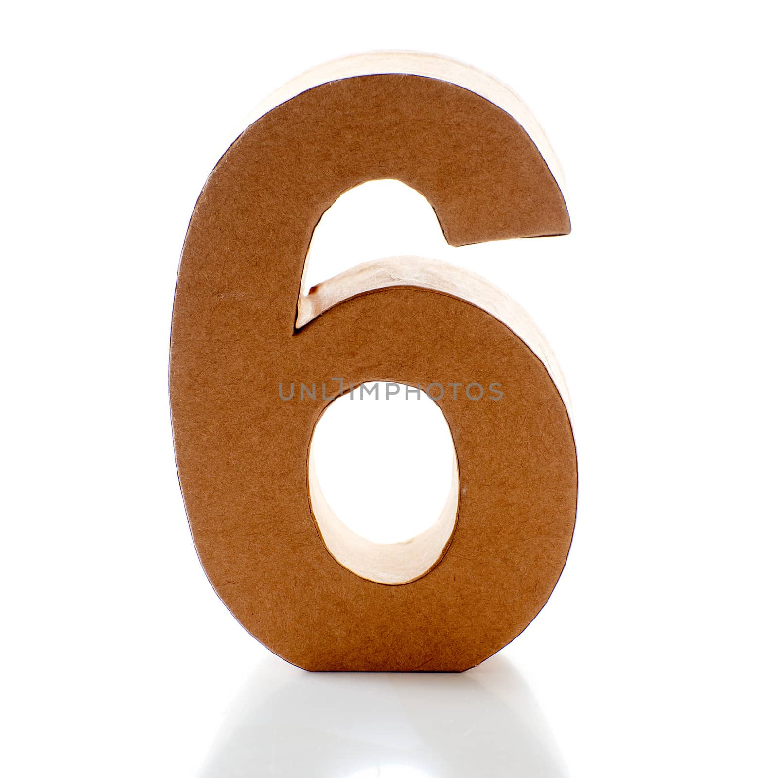 Number Six on a white background
