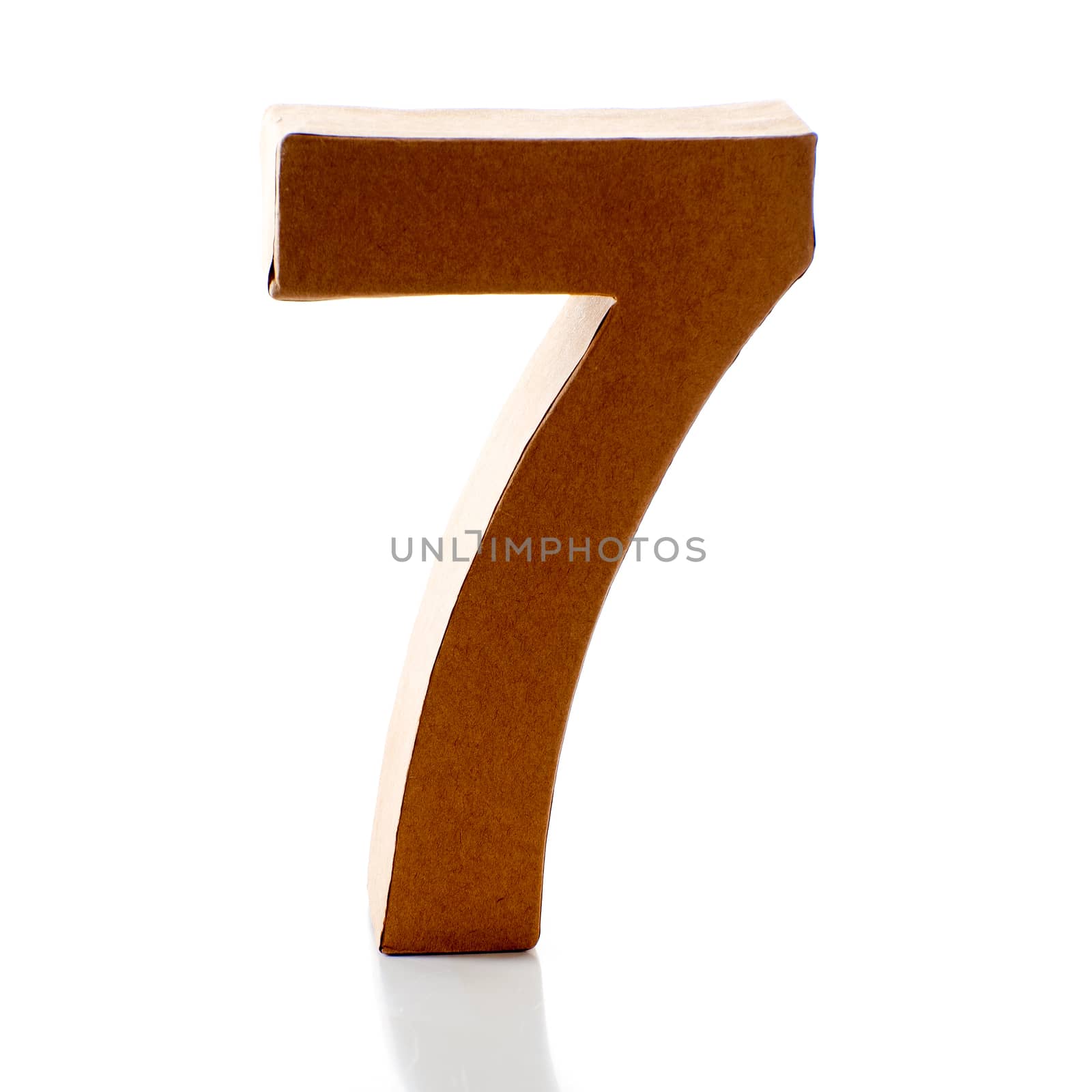 Number Seven on a white background