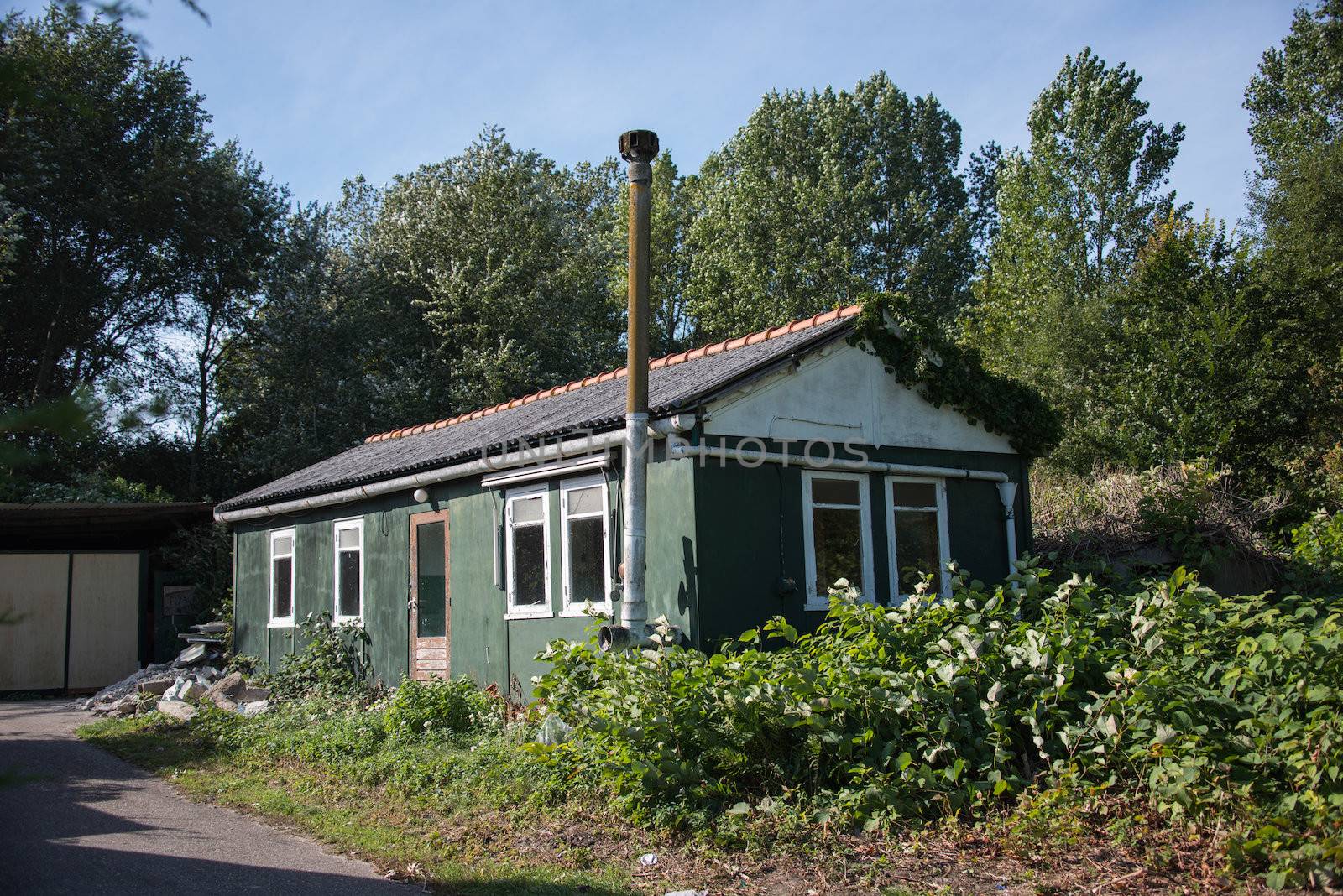 old used cottage in the dutch 
forest