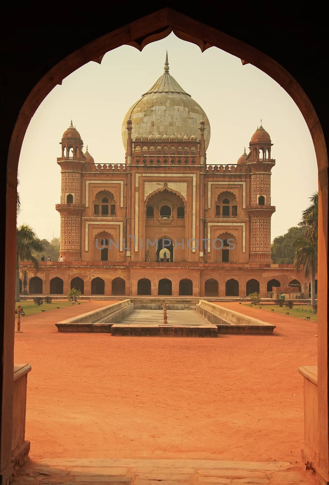 Tomb of Safdarjung seen from main gateway, New Delhi, India