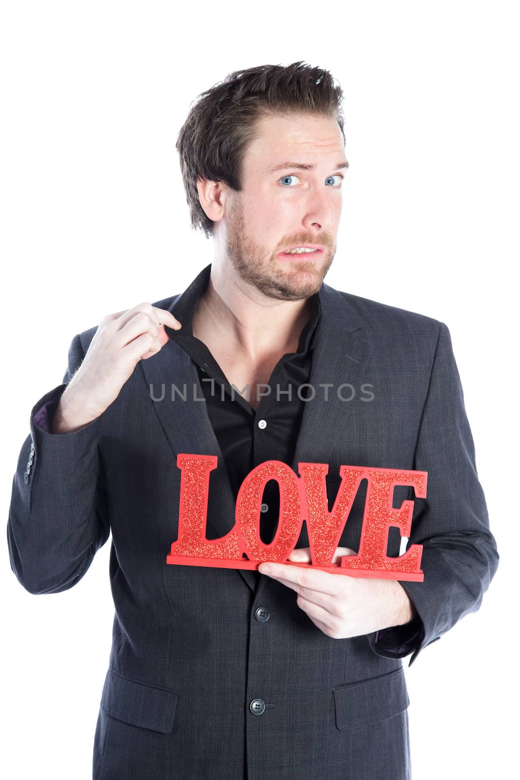 Attractive caucasian man shot in studio by shipfactory