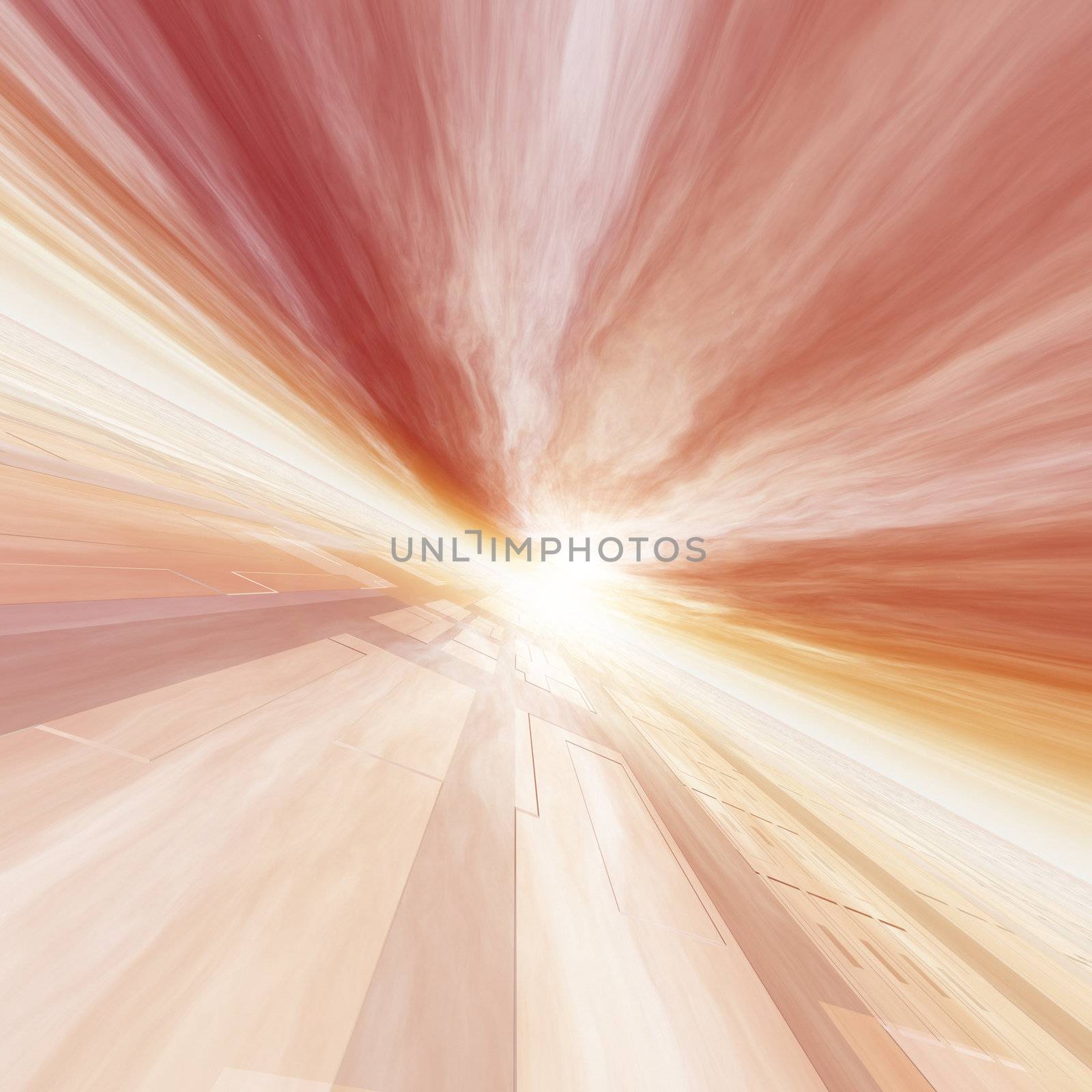 Red Horizon Point Grid Sun by truelight