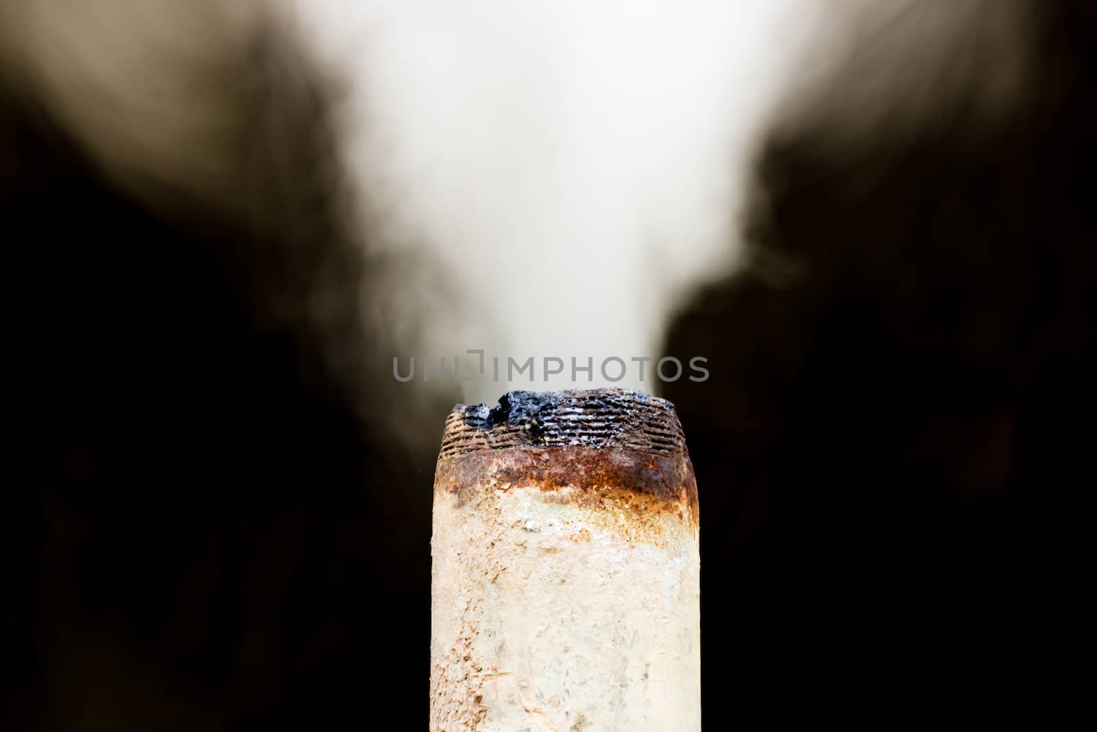 Smoke coming out of the pipe. by photo2life