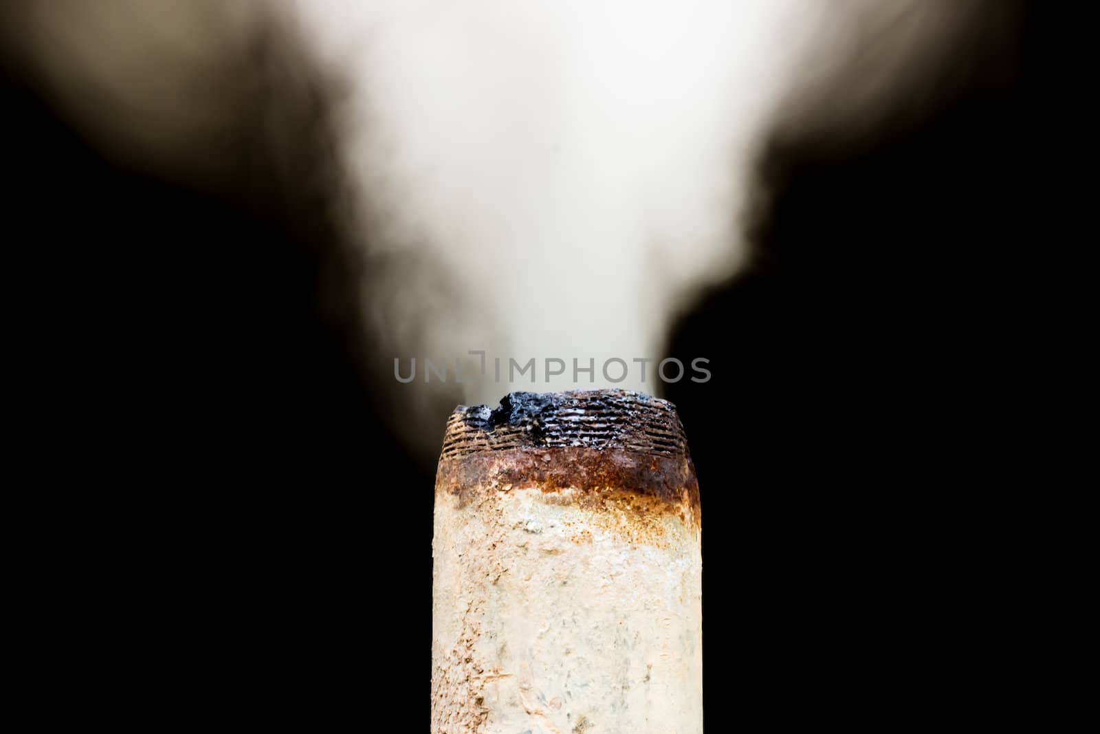 Smoke coming out of the pipe. by photo2life