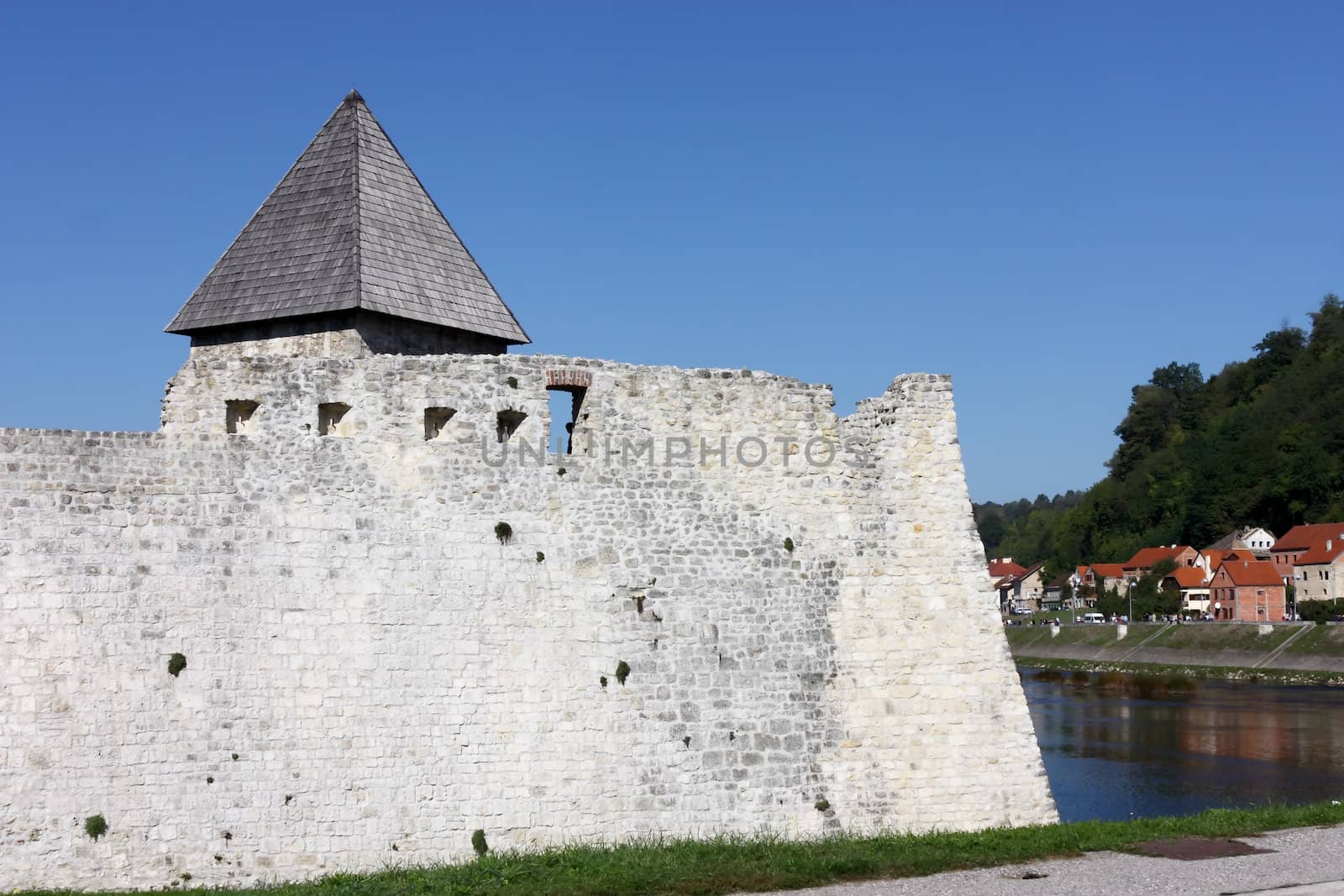 Detail of Zrinski castle, Hrvatska Costajnica, Croatia