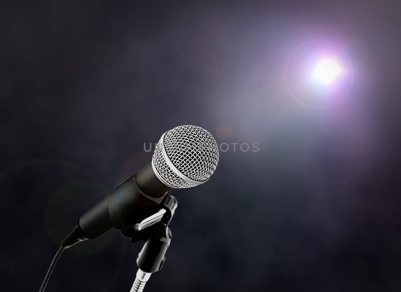 Microphone under Spotlight