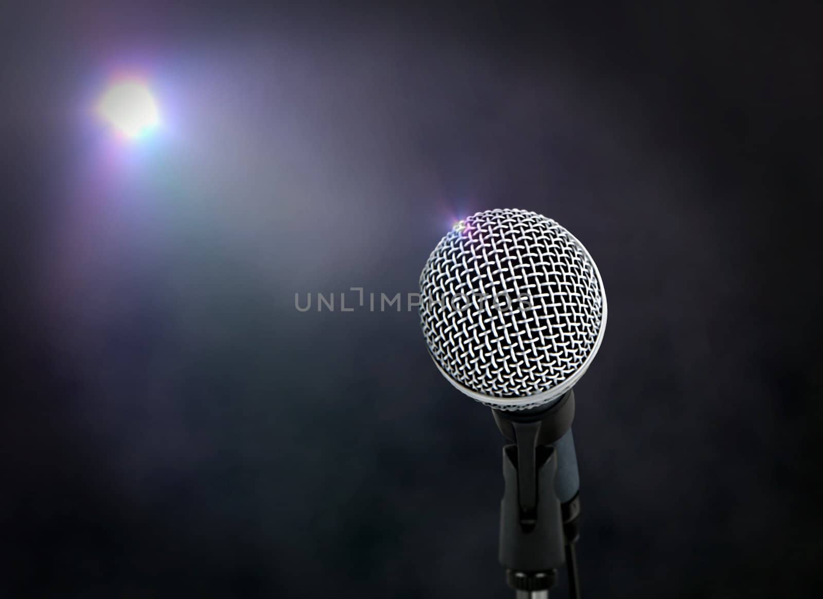 Microphone under Spotlight