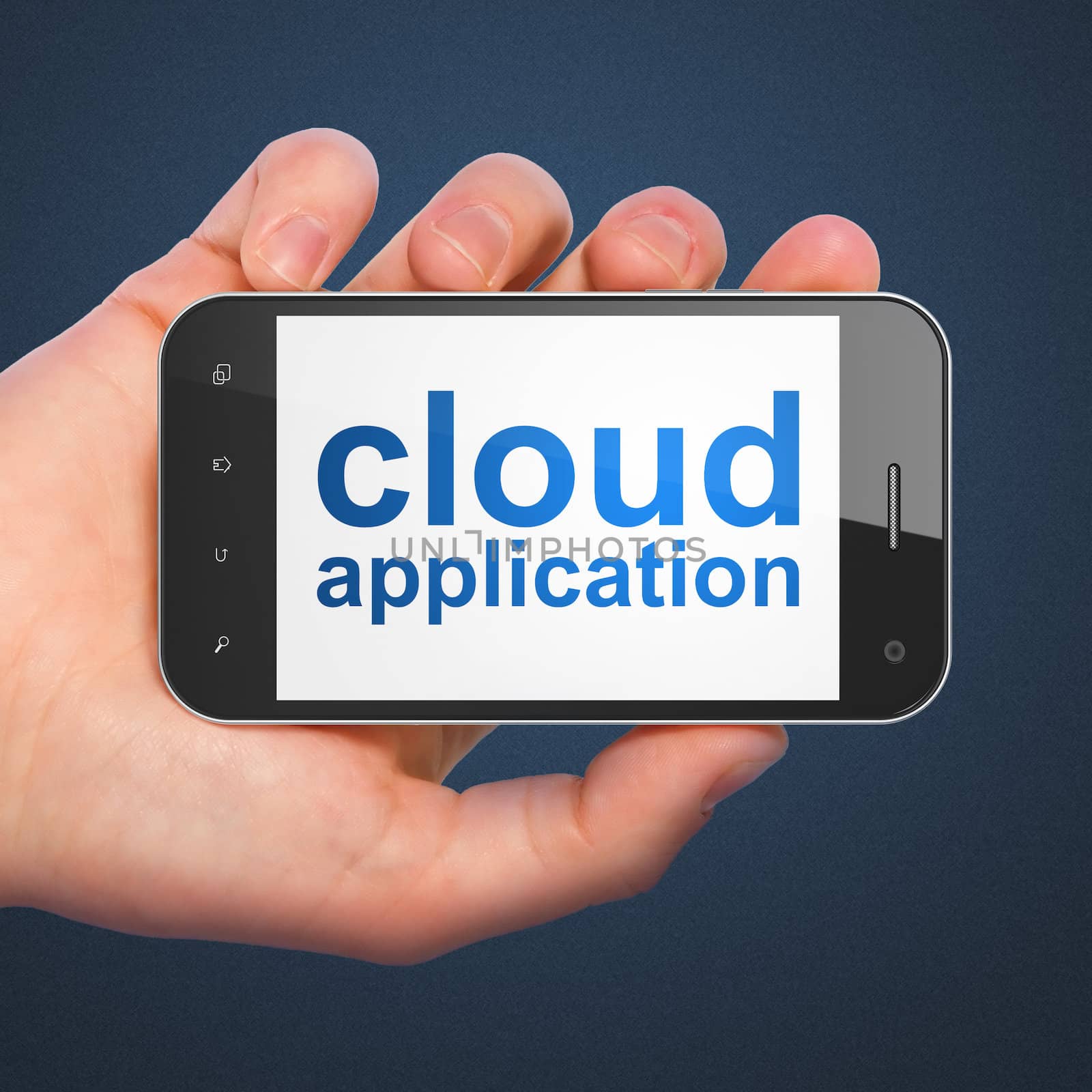 Networking concept: Cloud Application on smartphone by maxkabakov