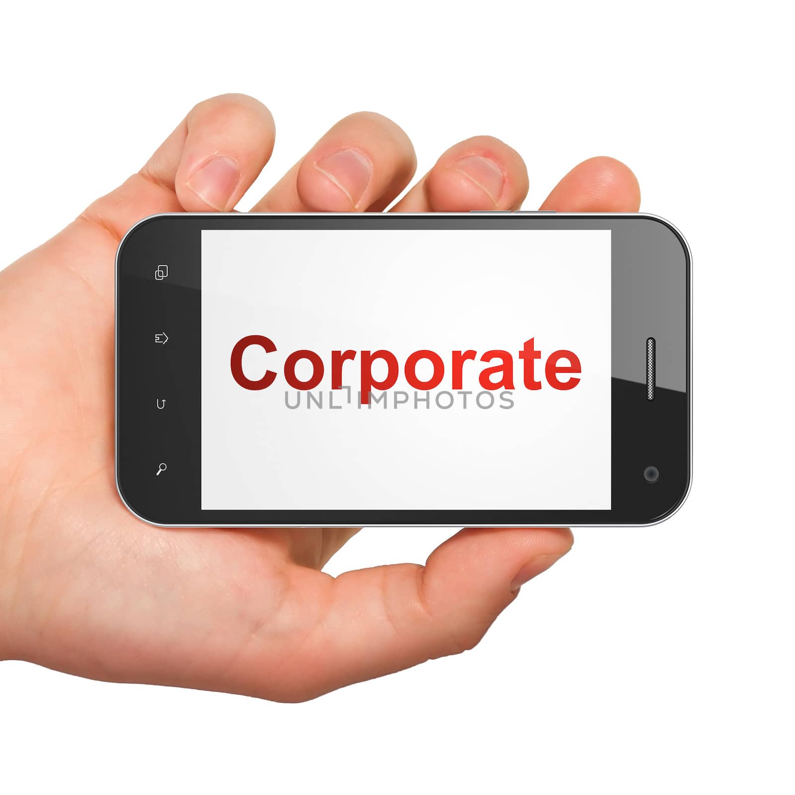 Business concept: Corporate on smartphone by maxkabakov