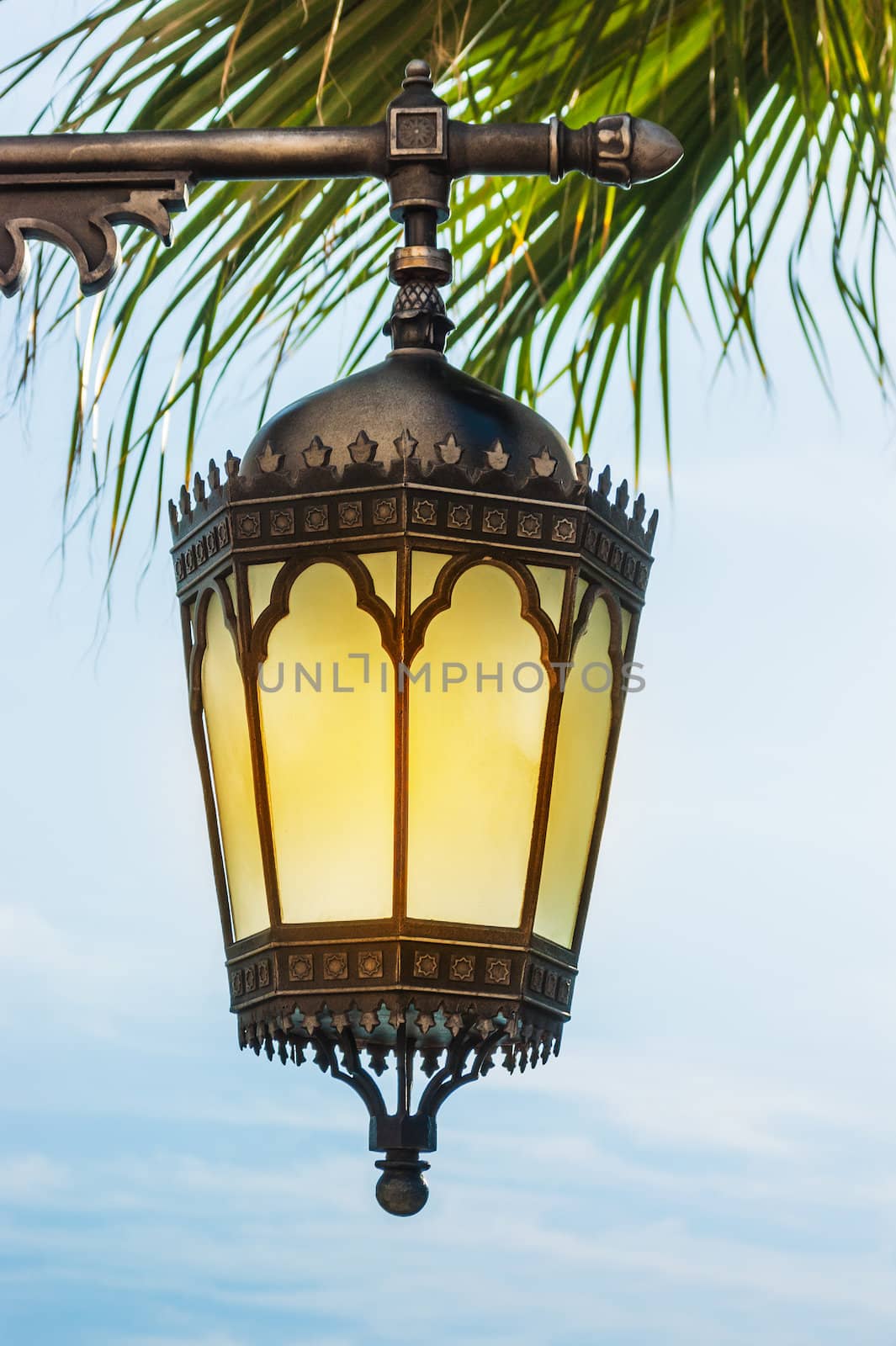 Arab street lanterns in the city of Dubai by oleg_zhukov