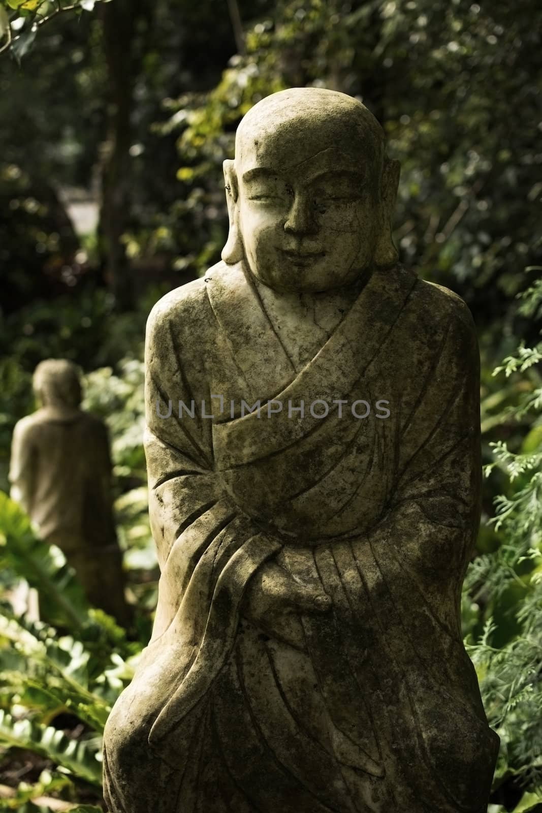 Ruined statue Ksitigarbha Bodhisattva by elwynn