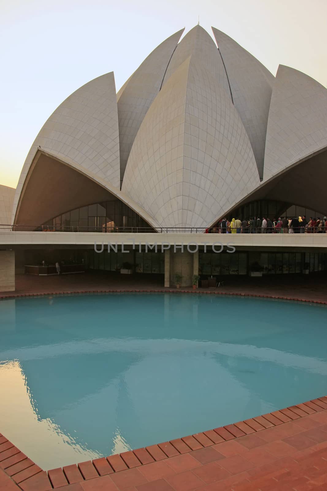 Lotus Temple at sunset, New Delhi, India