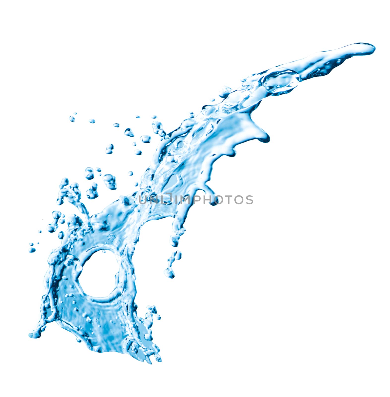 splashes of water isolated on a white background