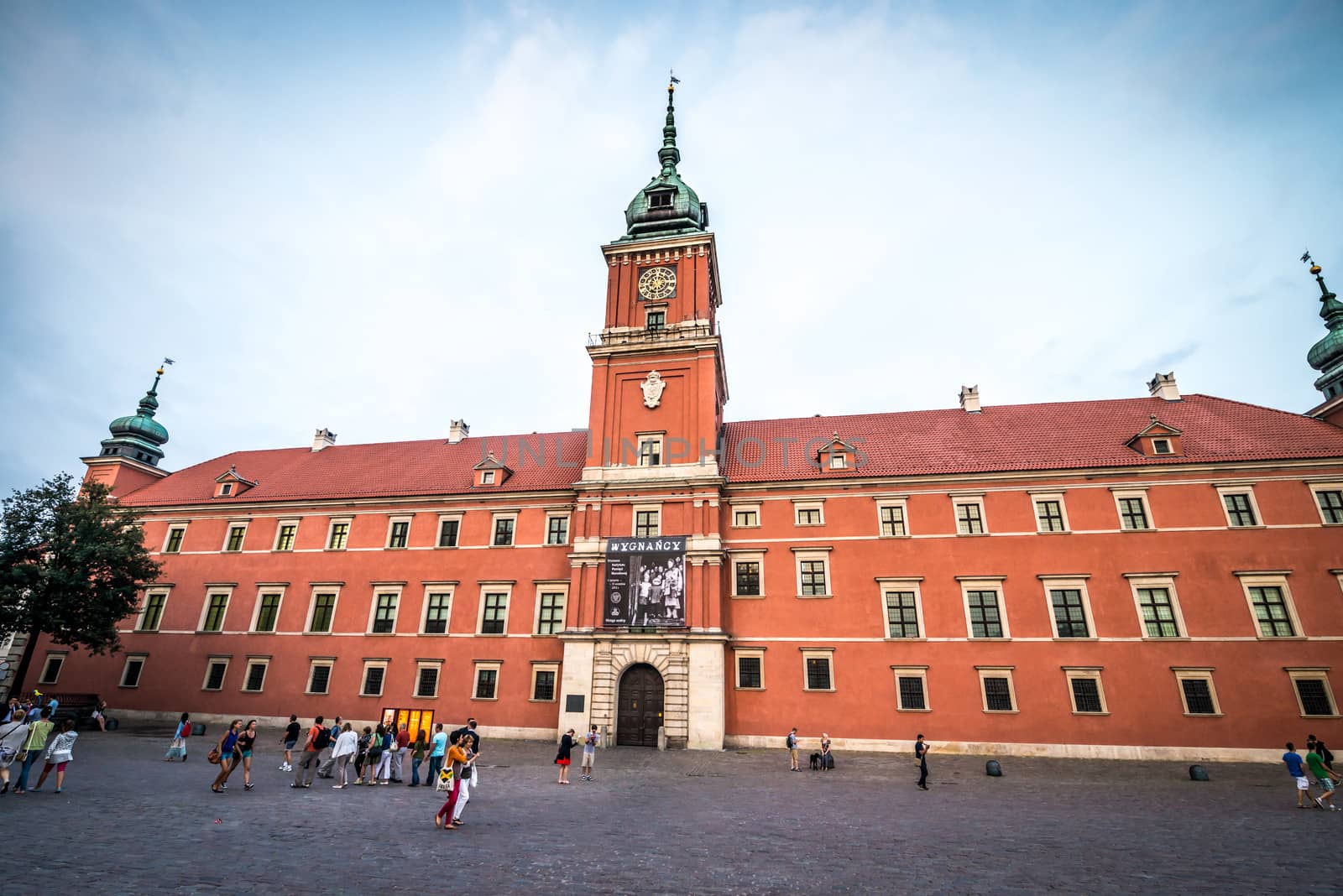 WARSAW, POLAND - AUGUST 20: Castle Square in Warsaw on August 20, 2013 in Warsaw, Poland. Warsaw's Old Town is listed by UNESCO as a monument of international importance.