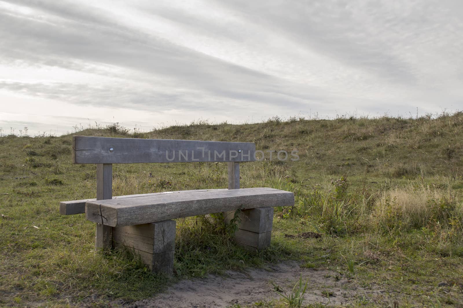 old ancient bench in the forest to sit and rest