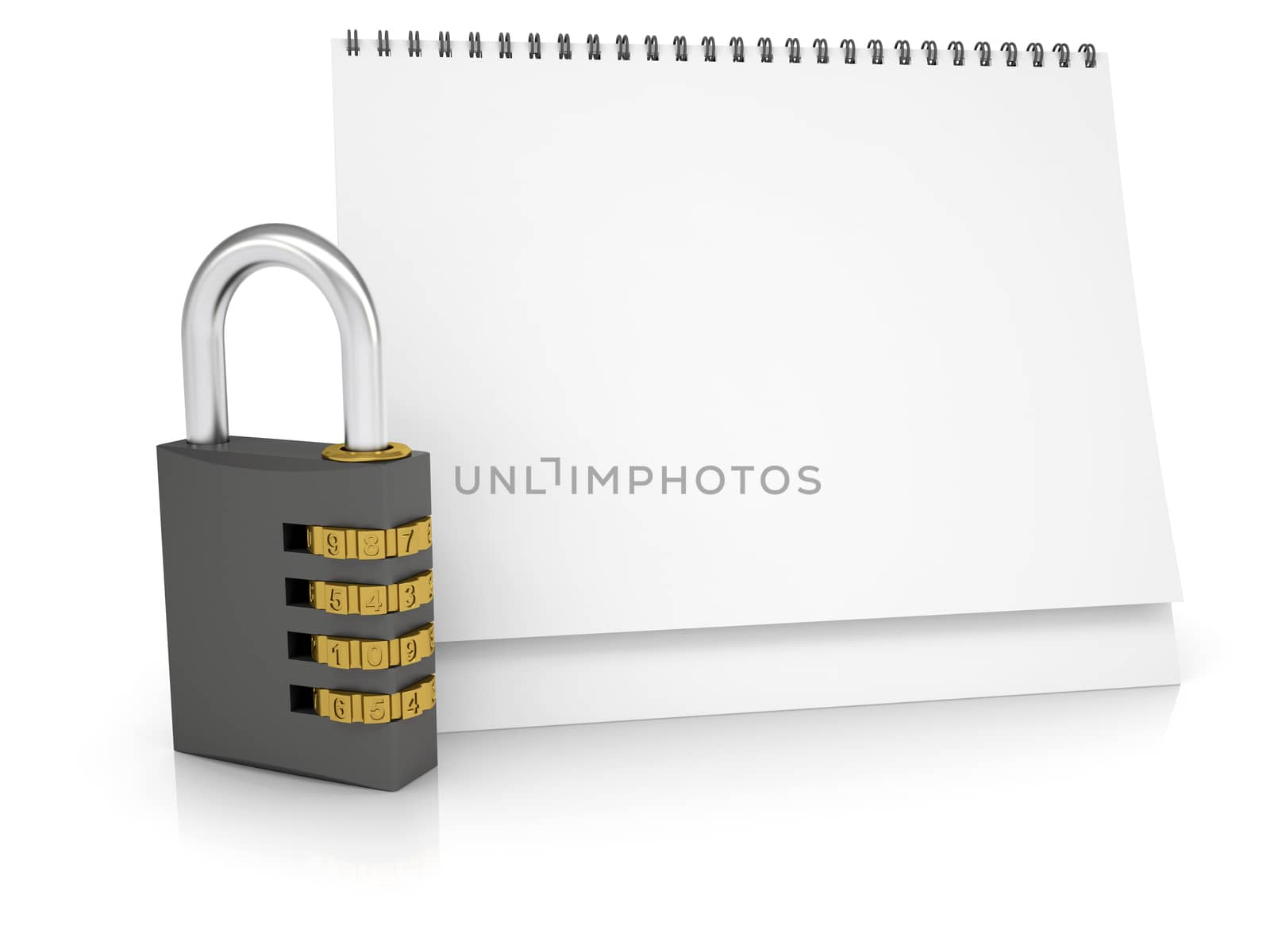 Combination lock and desk calendar by cherezoff