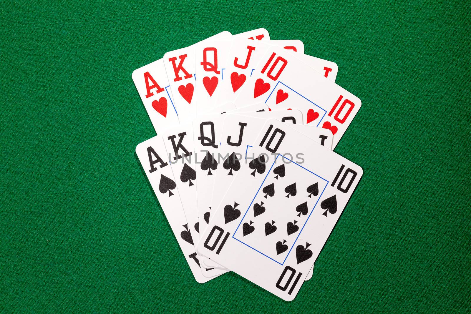 Poker cards with royal flush combination by Discovod