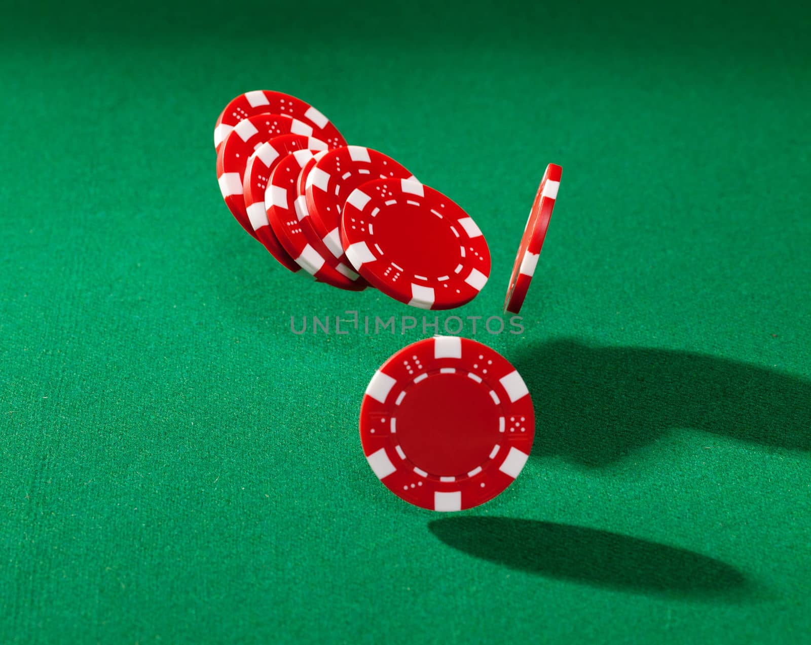 Red poker chips by Discovod