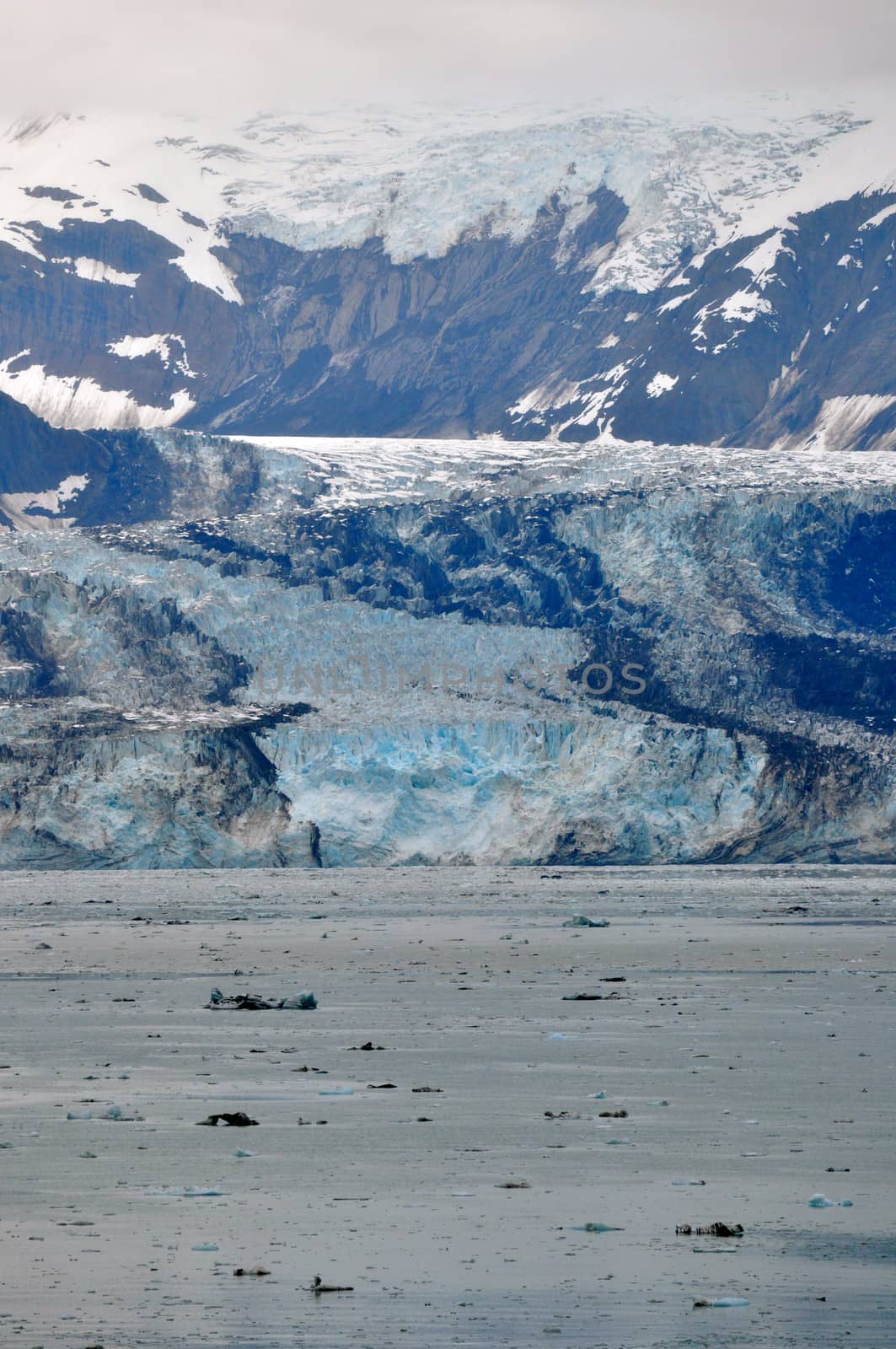 Juneau Alaska with glaciers and water