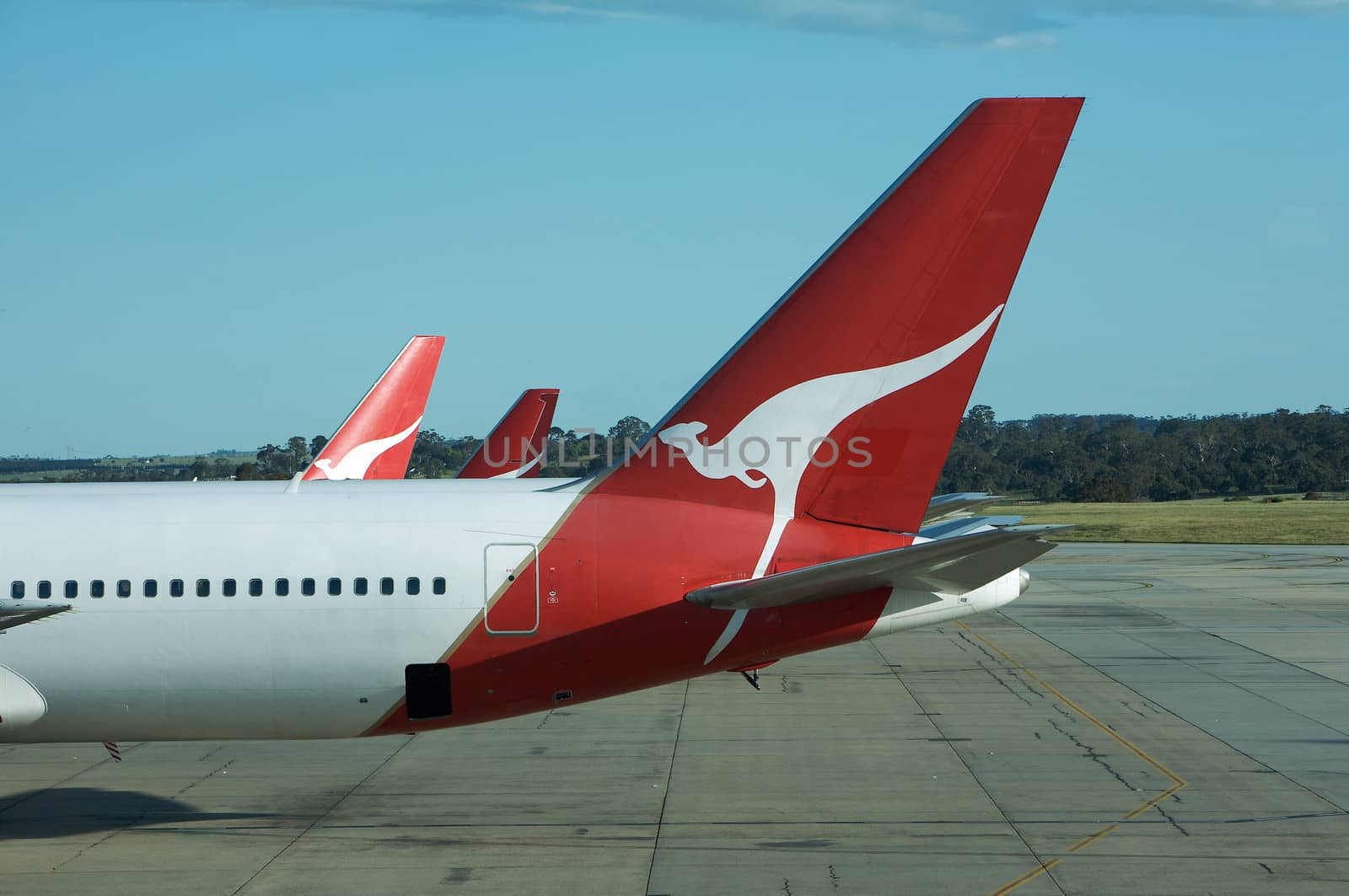 Airport Plane, Qantas Airline by instinia