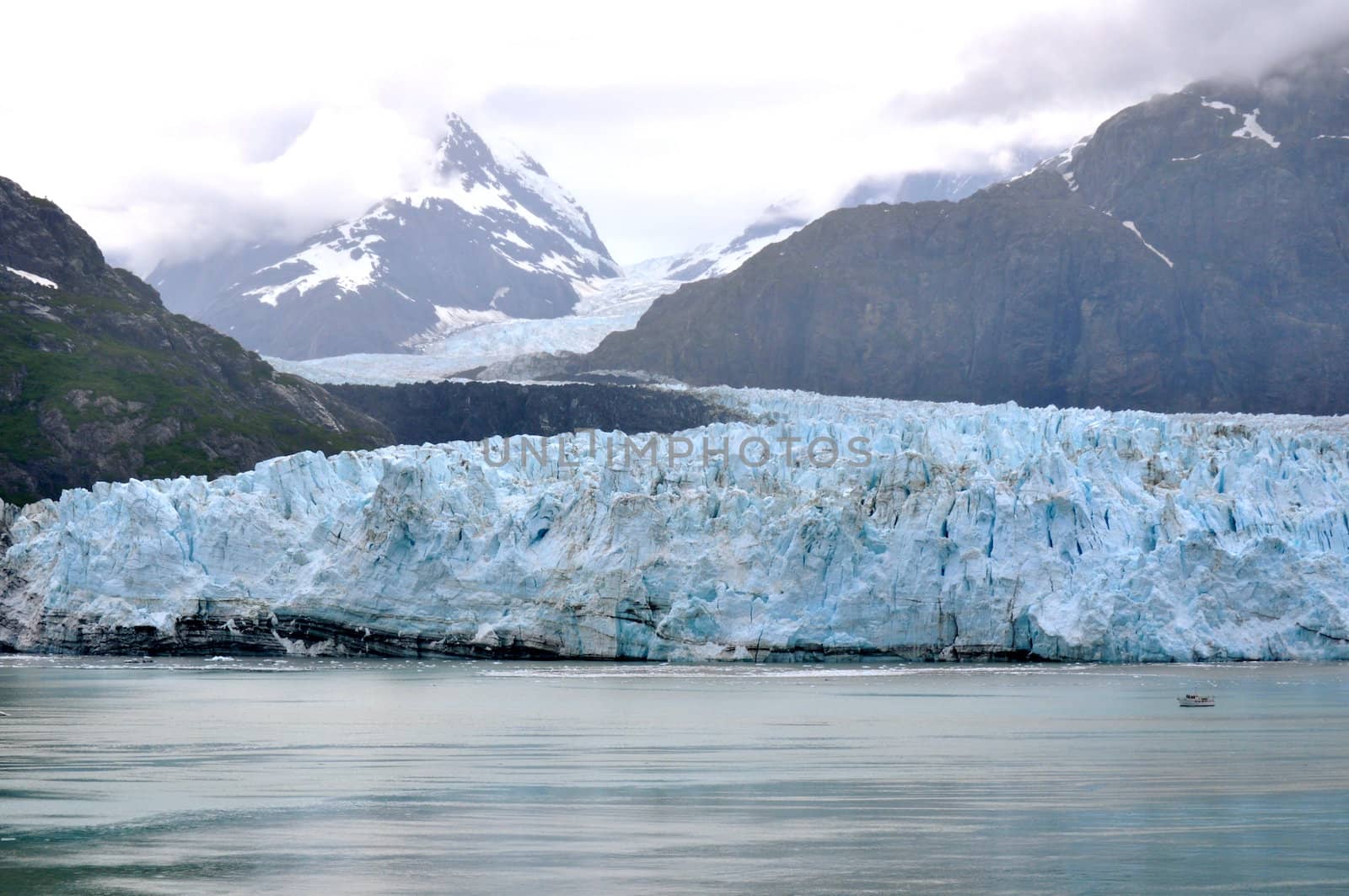 Juneau Alaska with glaciers and water