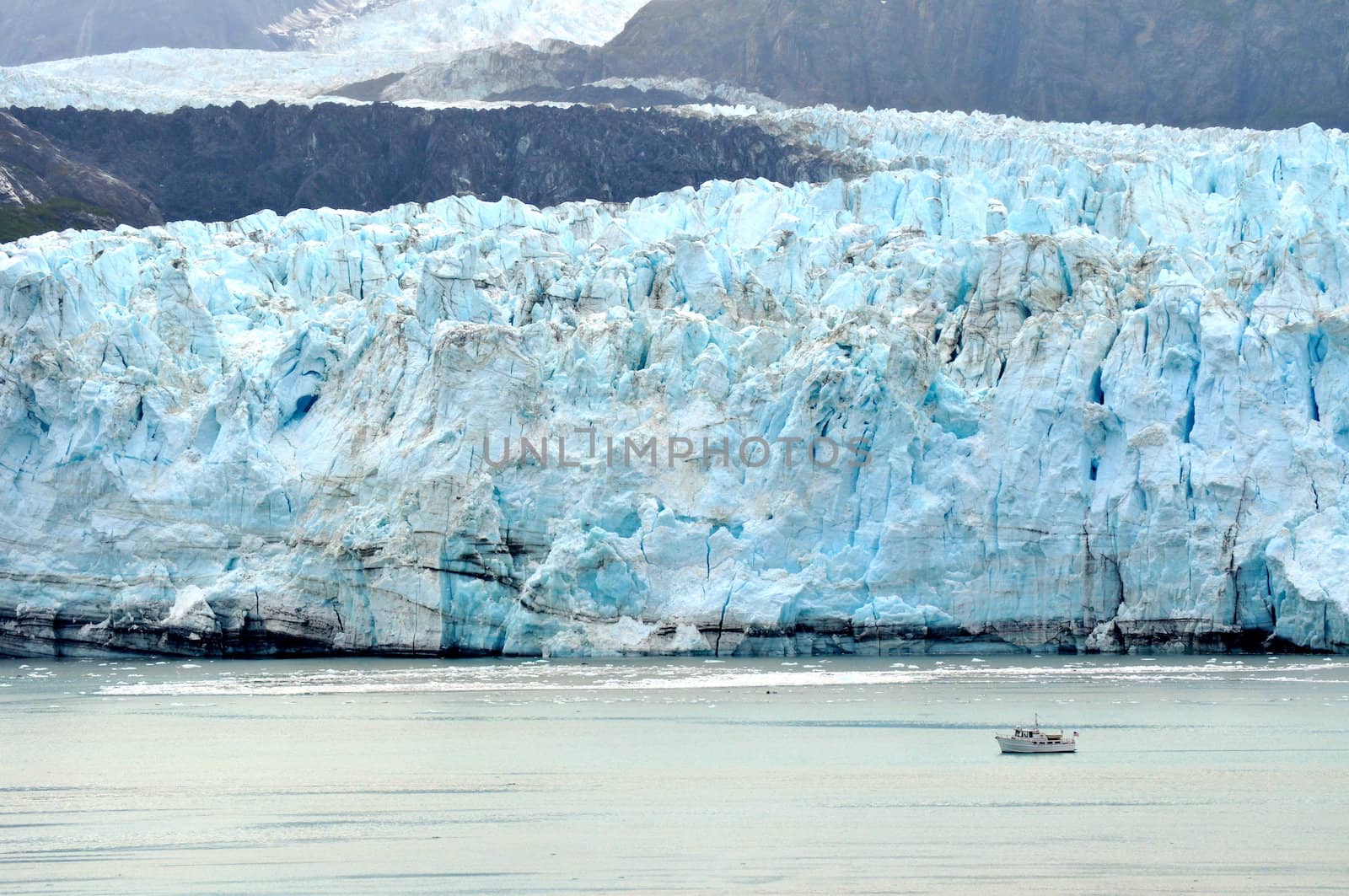 Juneau Alaska with glaciers and water