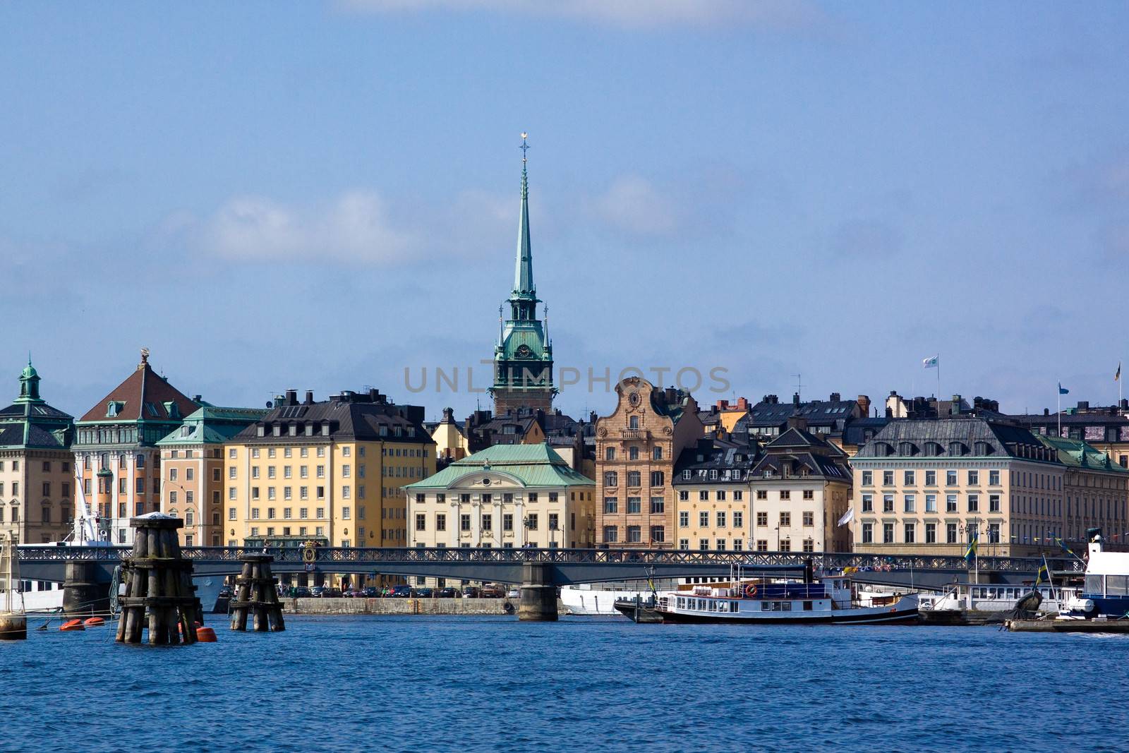 
View of the Old city and embankment, Stockholm, Sweden