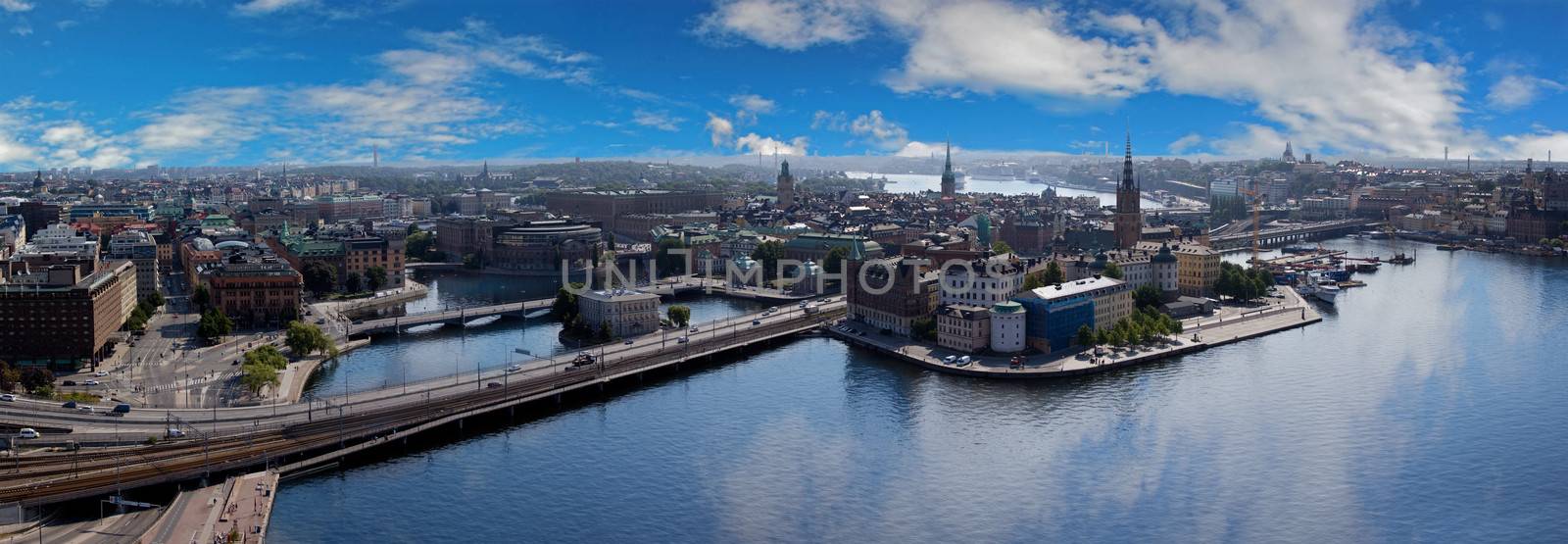 
View of the Old city and embankment, Stockholm, Sweden