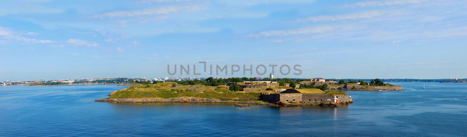 
Panoramic view on a fortress of Suomenlinn in summer day, Helsinki, Finland

