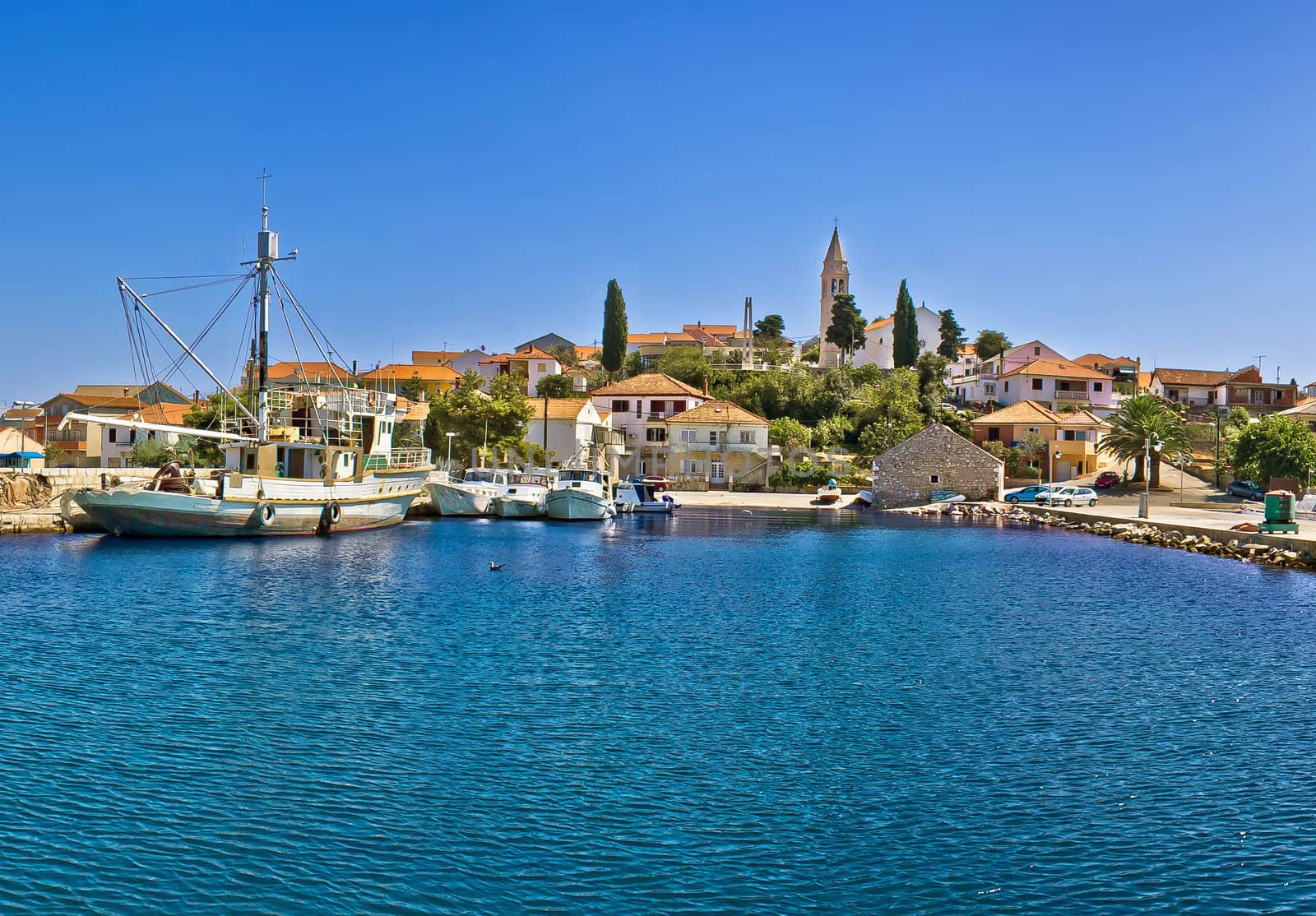 Town of Kali waterfront, Island of Ugljan, Dalmatia, Croatia