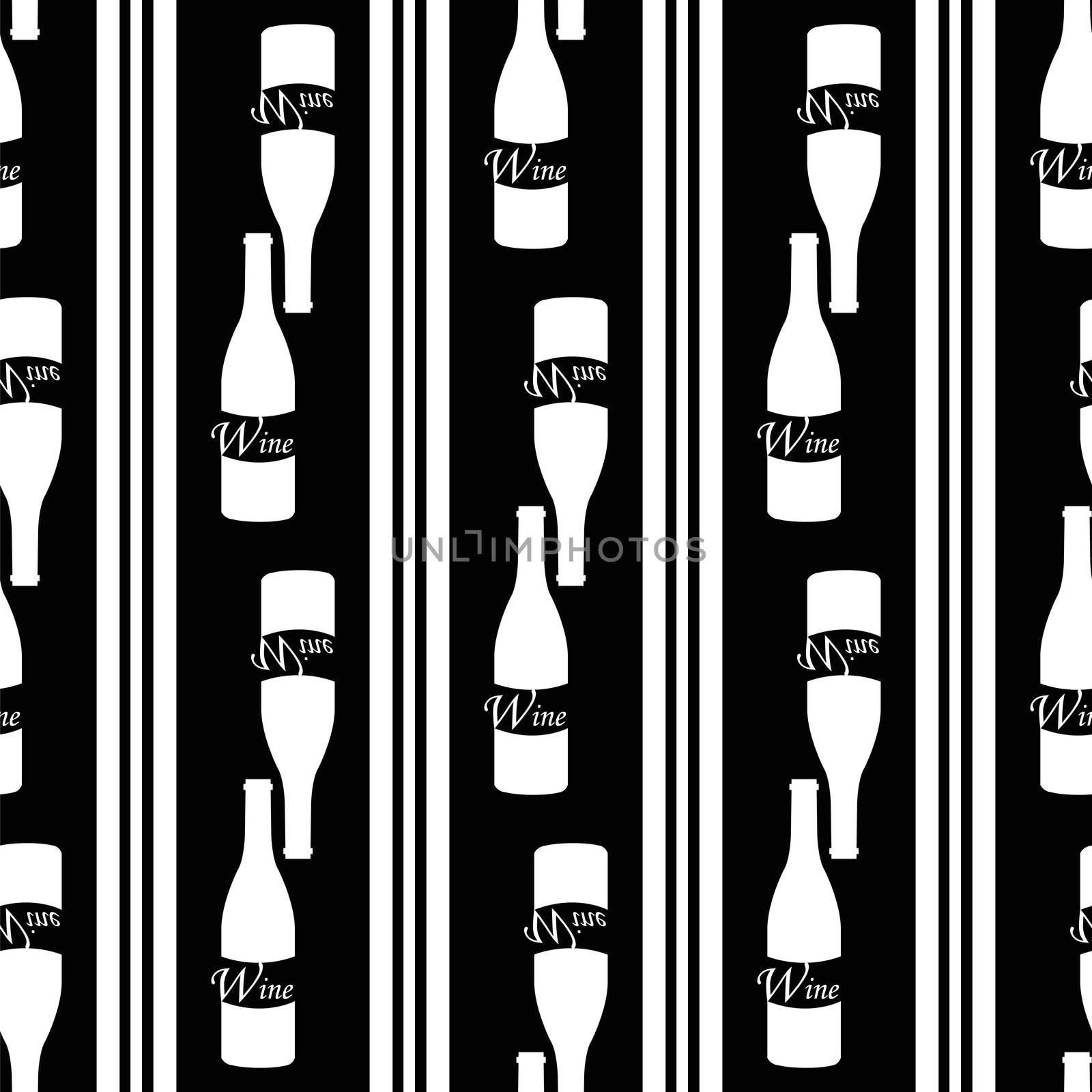 seamless pattern with  symbol of wine as bottle