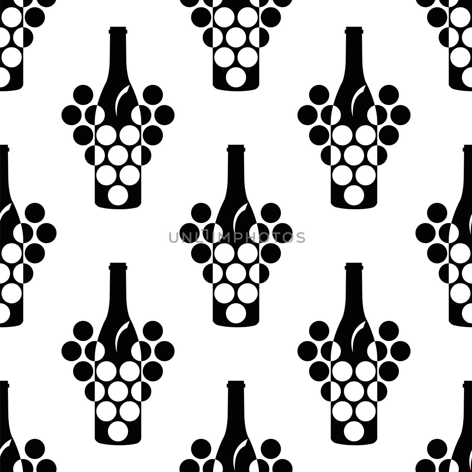 seamless pattern with  elegance wine symbol