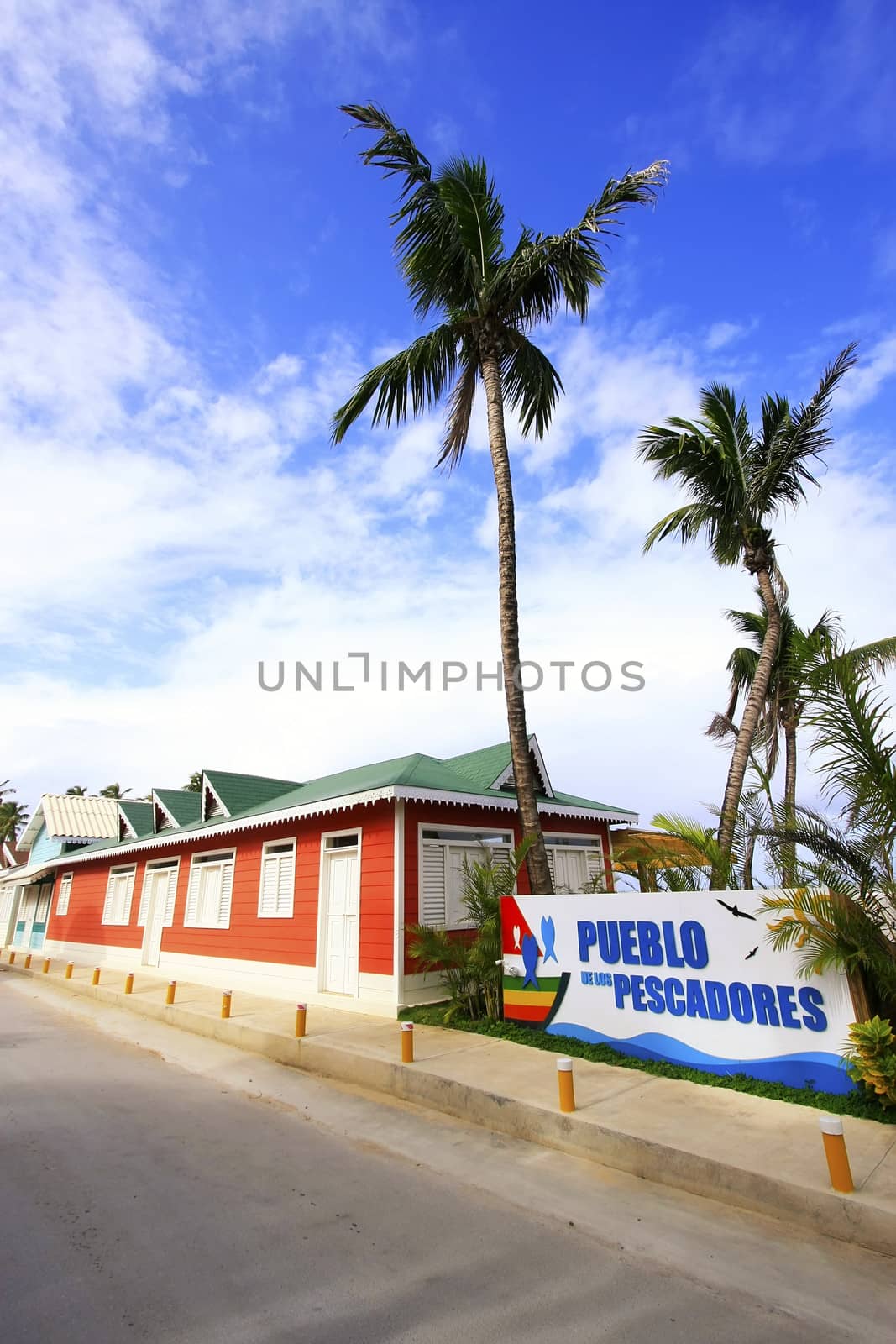 Colorful buildings, Las Terrenas, Dominican Republic