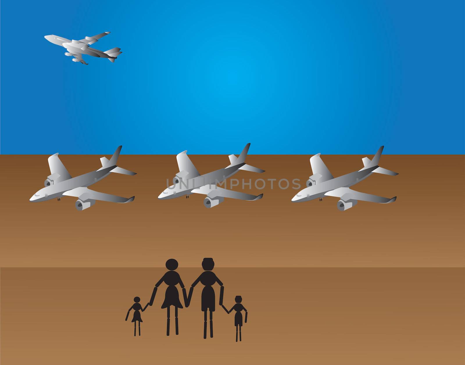 family travel plane by compuinfoto