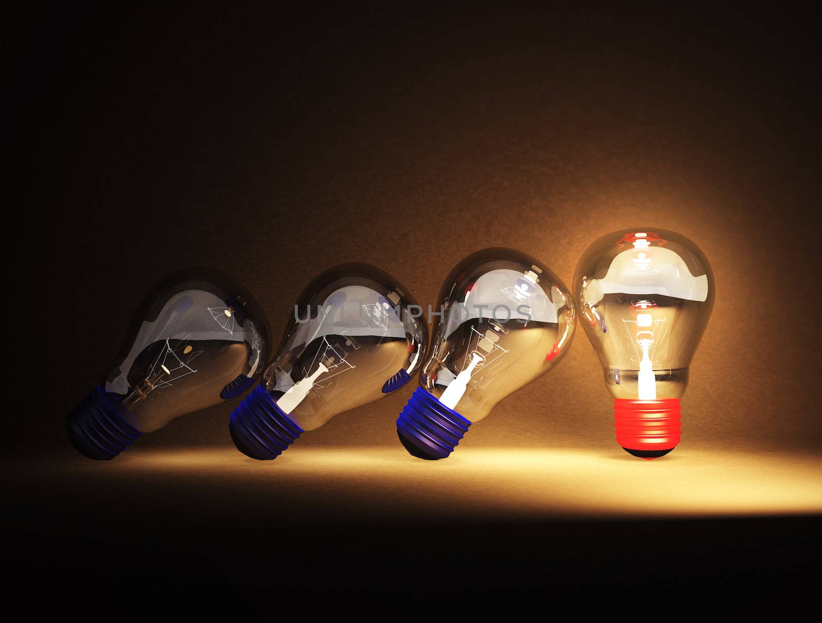 Light bulb is ideas by apichart
