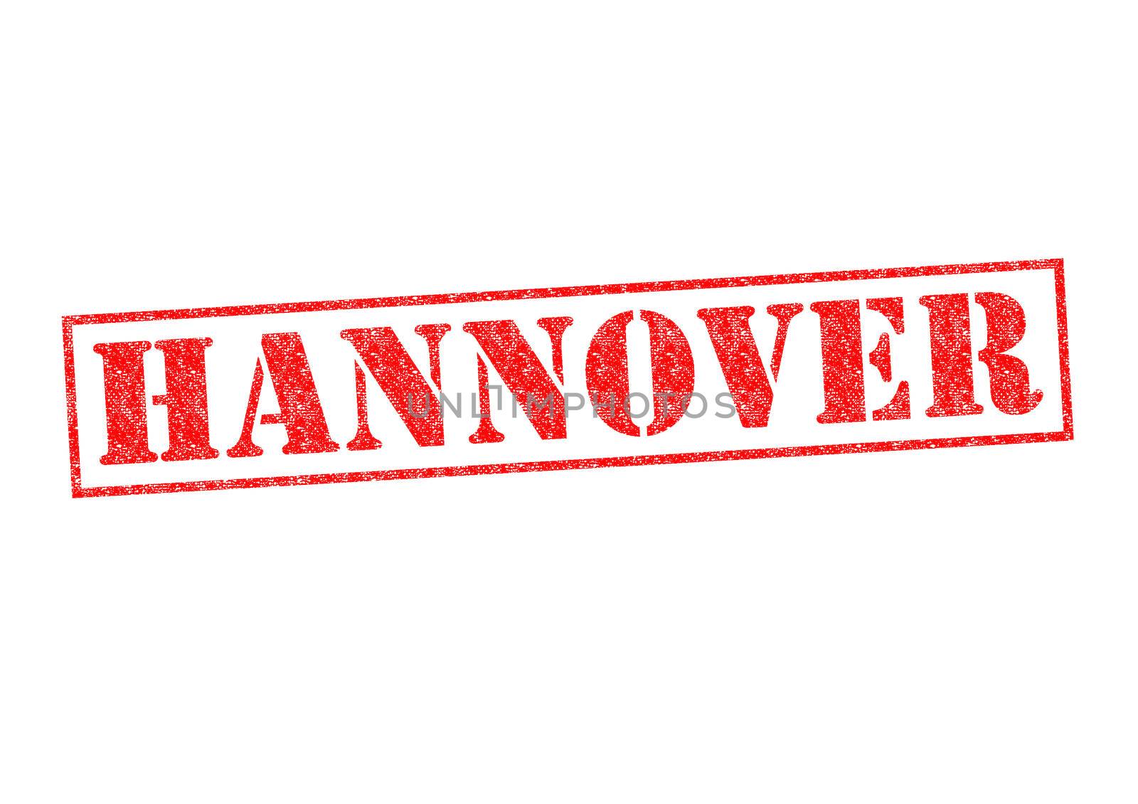 HANNOVER Rubber Stamp over a white background.