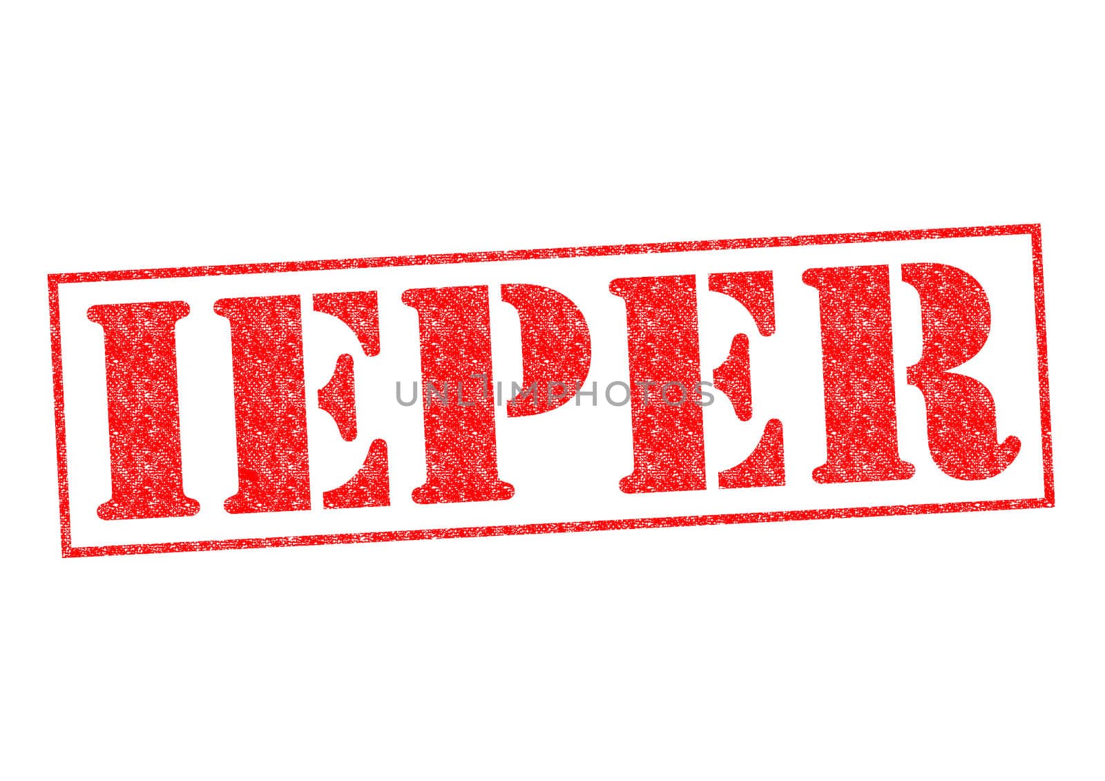 IEPER Rubber Stamp over a white background.