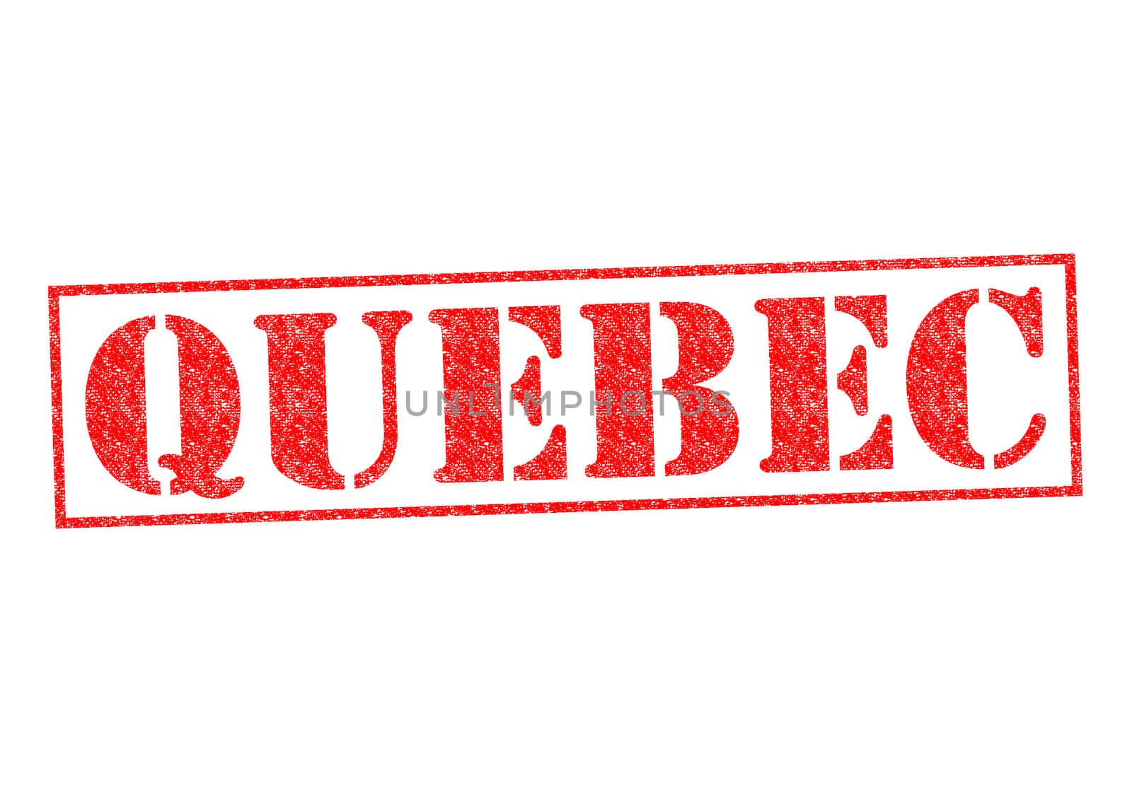 QUEBEC Rubber Stamp over a white background.