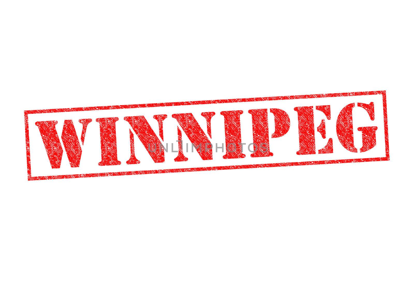 WINNIPEG Rubber Stamp over a white background.