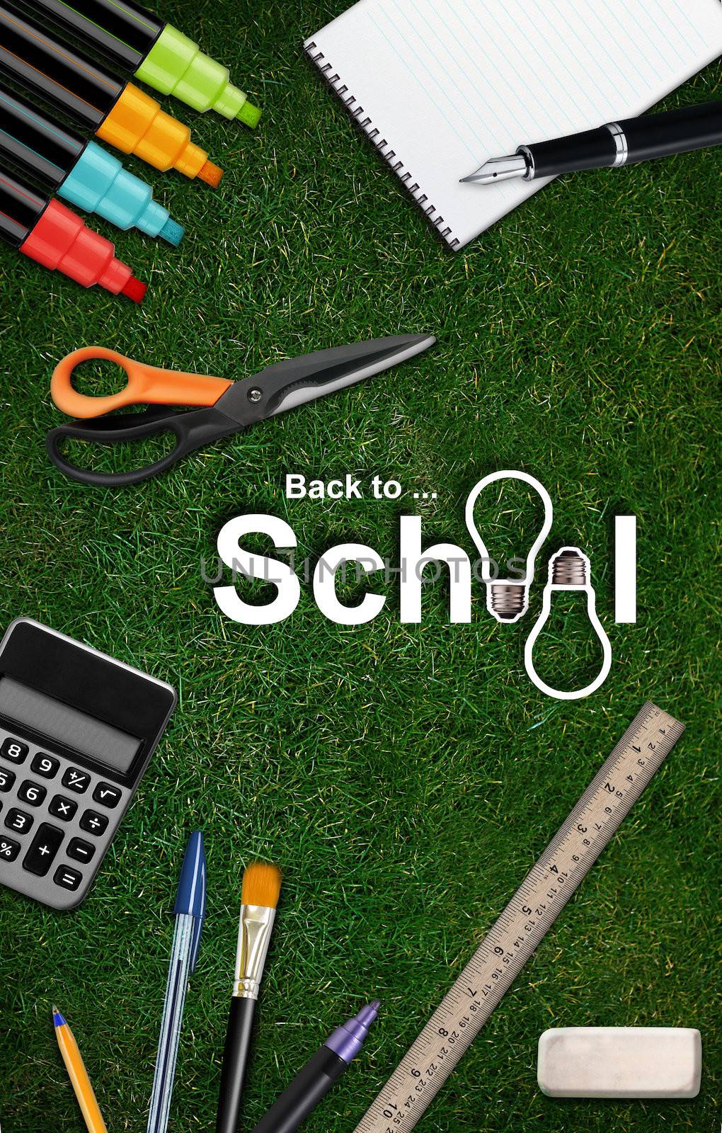 Welcome Back to school background .
