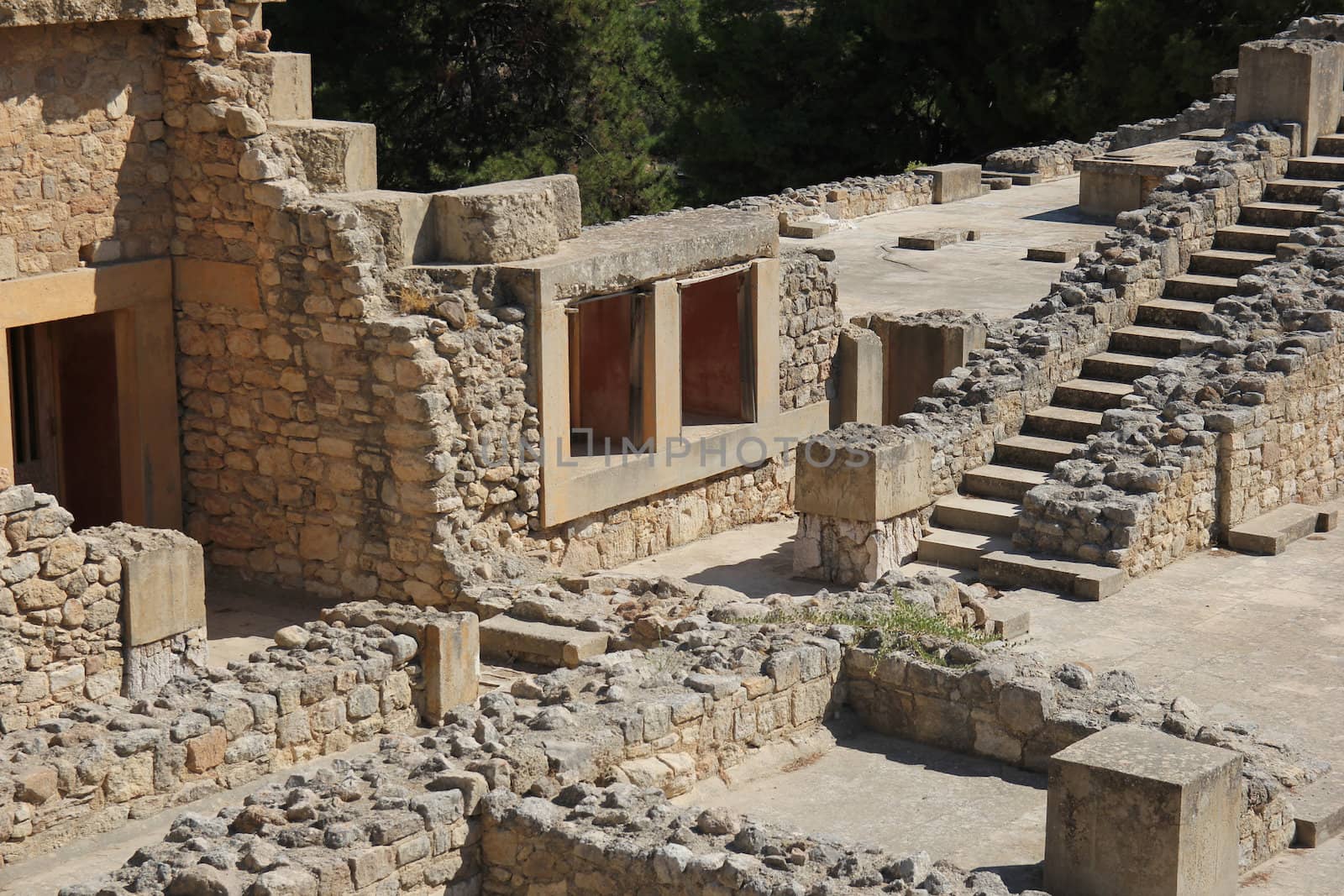 archaeological excavations of an ancient palace in Greece
