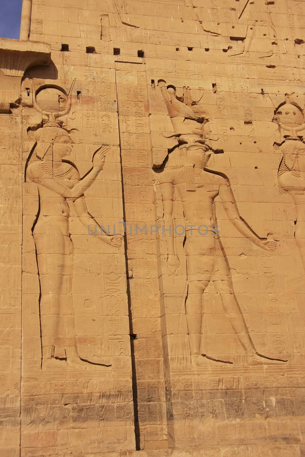 Wall carving, Philae Temple, Lake Nasser, Egypt