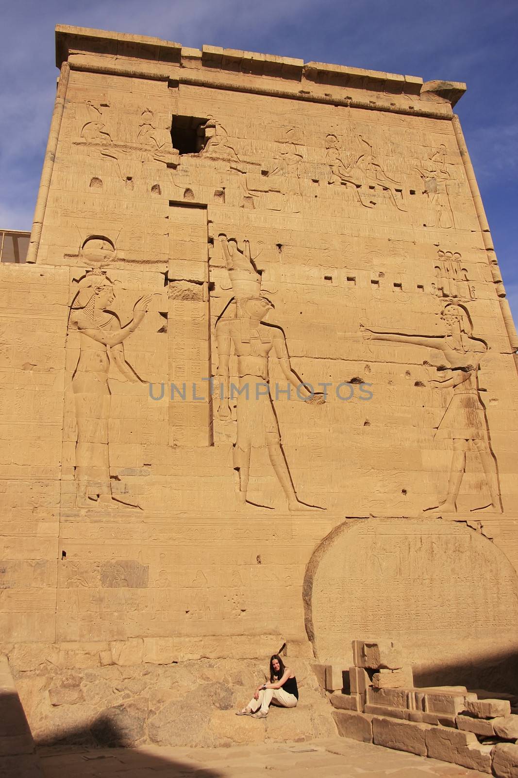 Wall carving, Philae Temple, Lake Nasser, Egypt