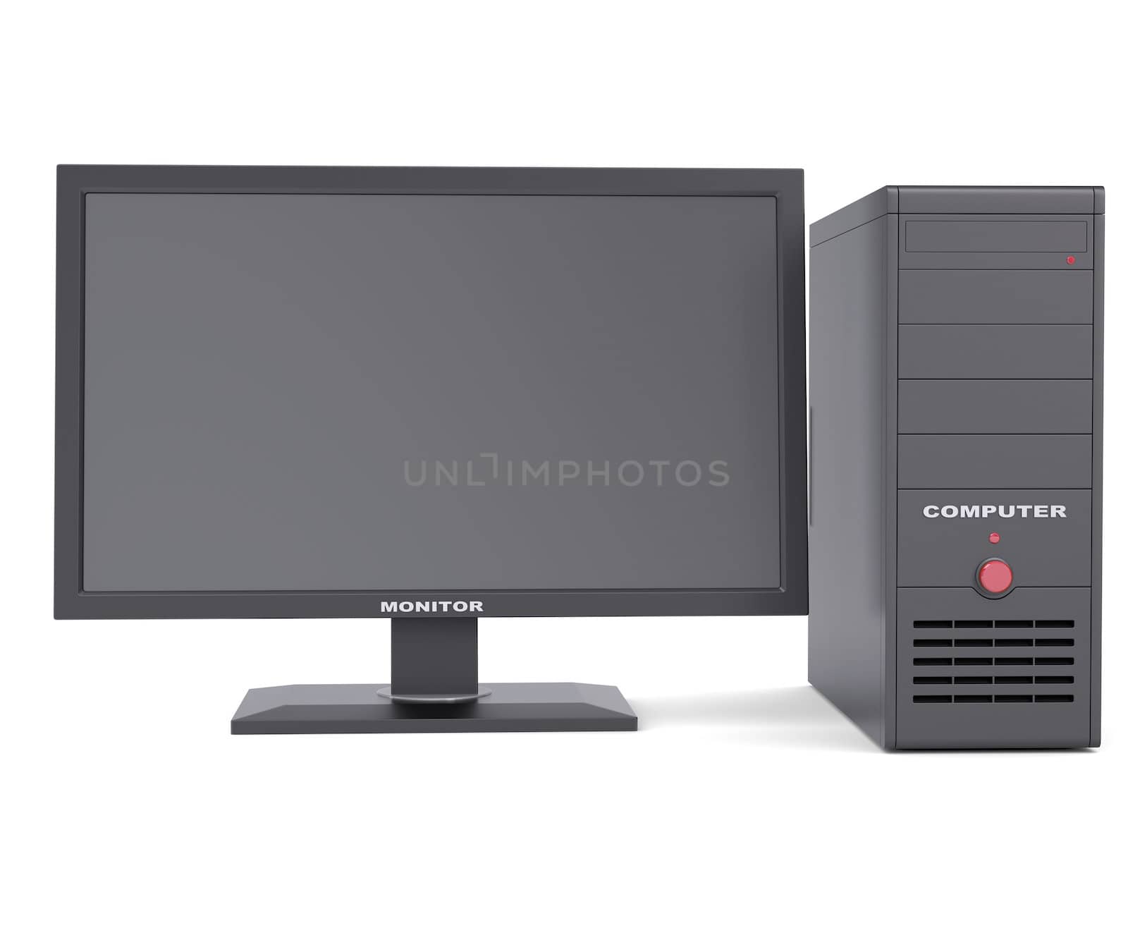 System unit with a monitor by cherezoff