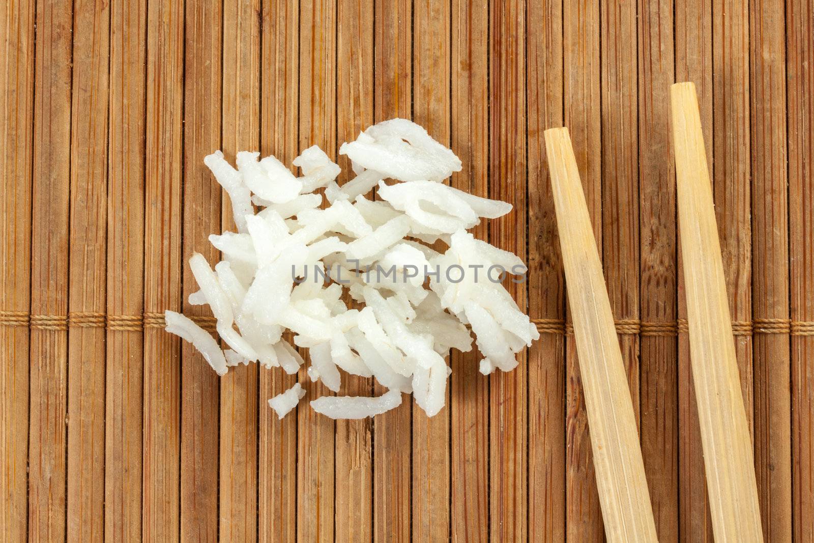 some white chinese rice on a bowl